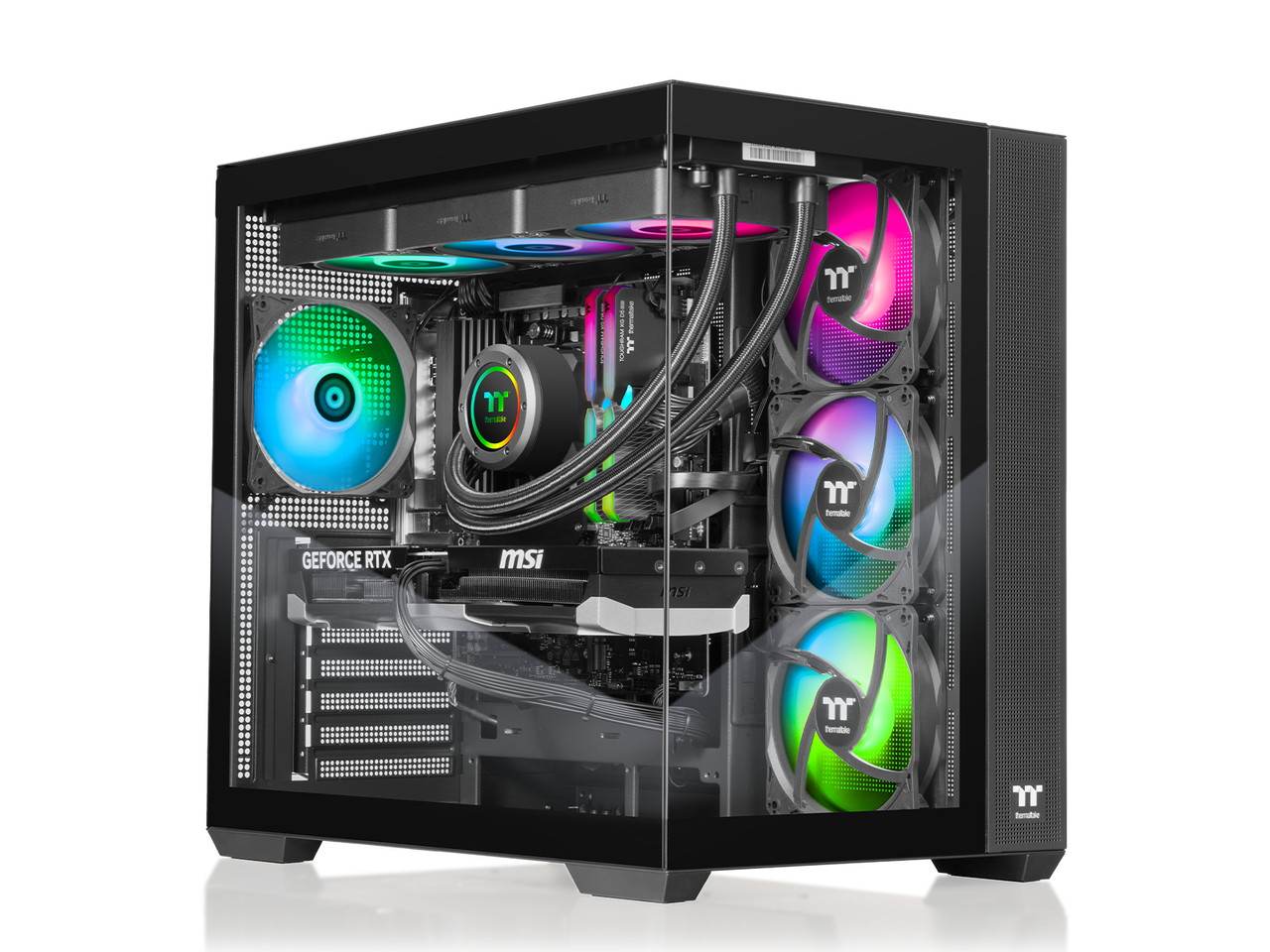 Thermaltake - View 9880-380 - AMD Ryzen 7 9800X3D chip - 32GB Memory - 1TB SSD - Black