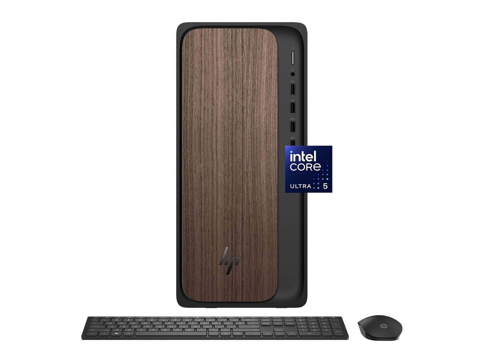 HP - OmniDesk M03-0034 - Intel Core Ultra 5 Series 2 225 chip - 8GB Memory - 512GB SSD - Dark Wood