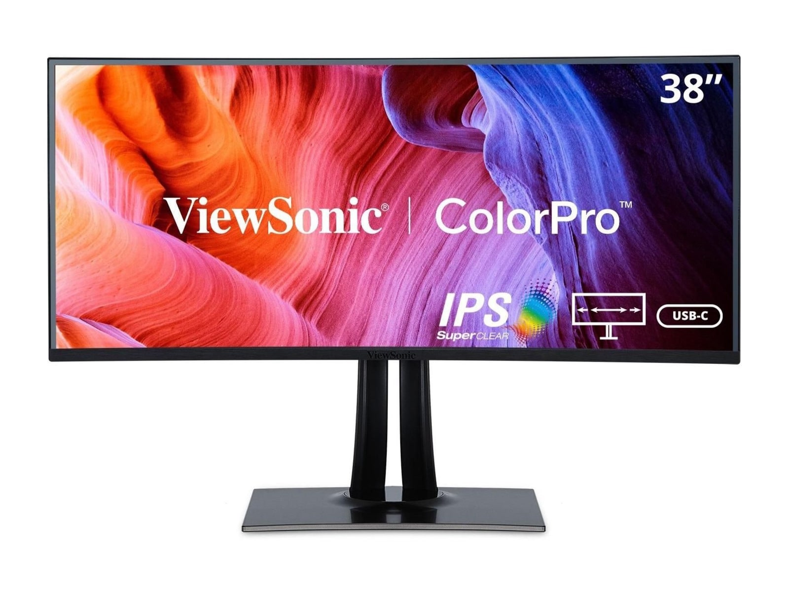 ViewSonic - 37.5" ColorPro VP3881A UWQHD+ 60Hz Ultrawide Monitors - Black