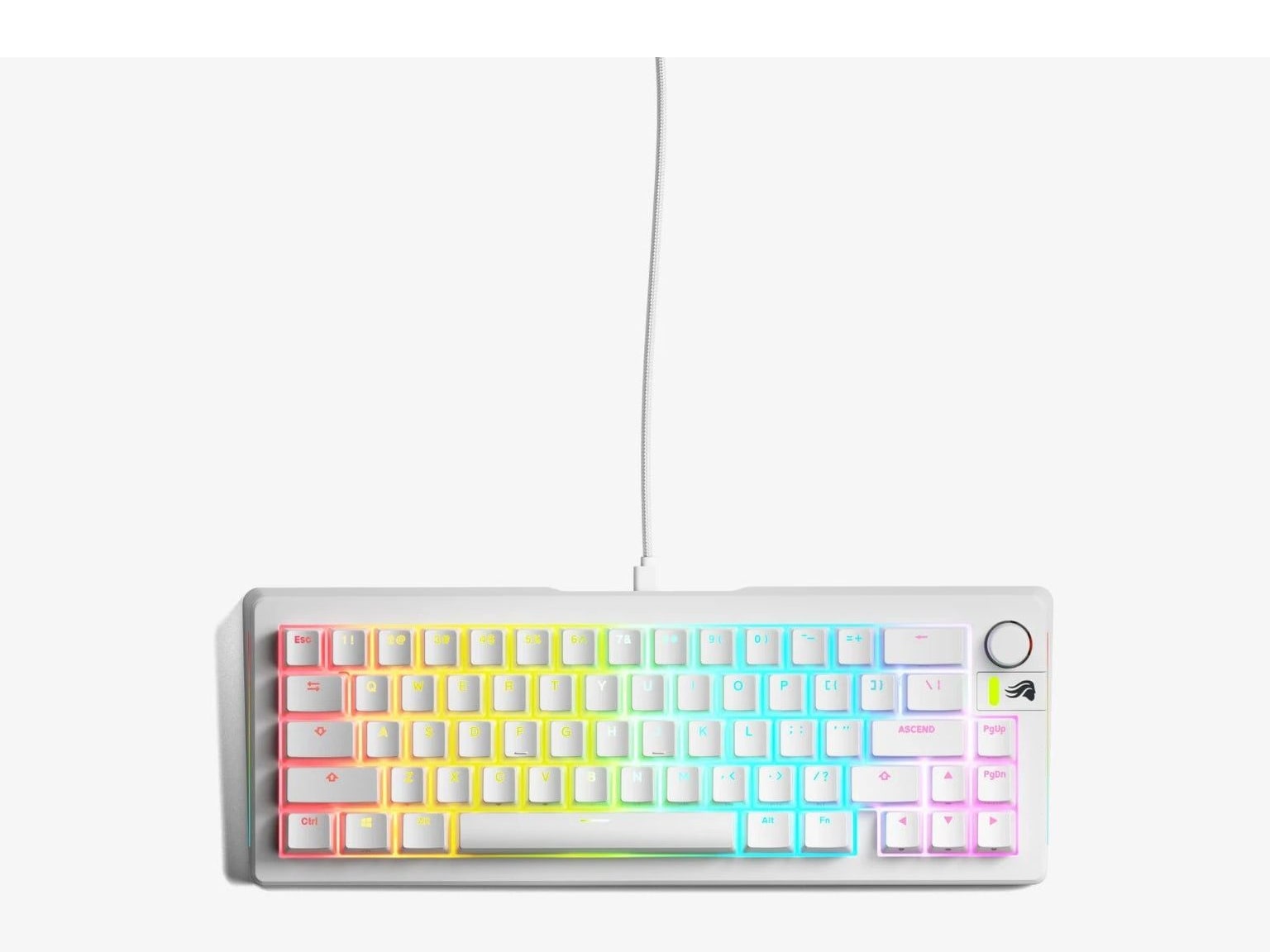 Glorious - GMMK 3 Prebuilt 65% Mechanical Keyboards - White