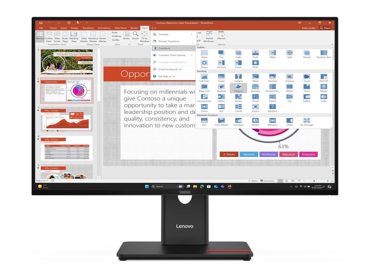 Lenovo - 27" T27-40 Full HD 120Hz Professional Monitors - Black