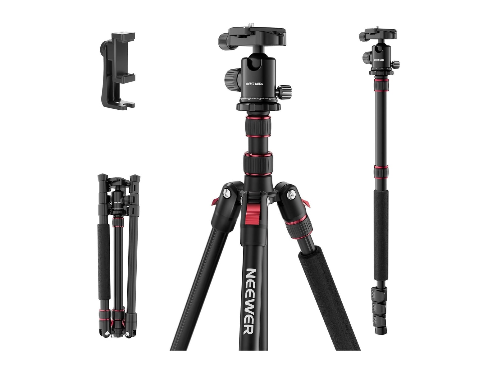 Neewer - BASICS TP15 71" Camera Tripod Monopod Camera Accessories