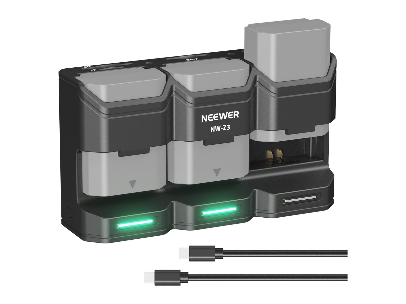 Neewer - BASICS NW-Z3 3 Slot USB Battery Charger for NP-FZ100 Camera Batteries