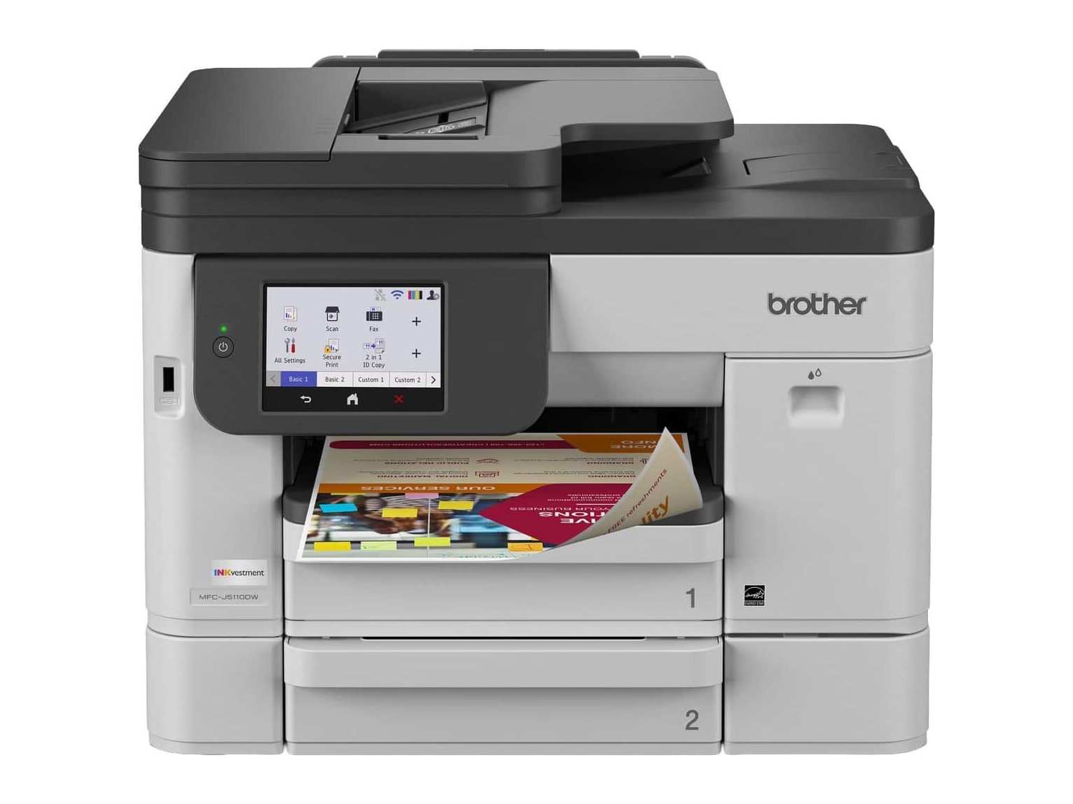 Brother - MFC-J5110DW Wi-Fi, USB-B, Ethernet Printers - Gray
