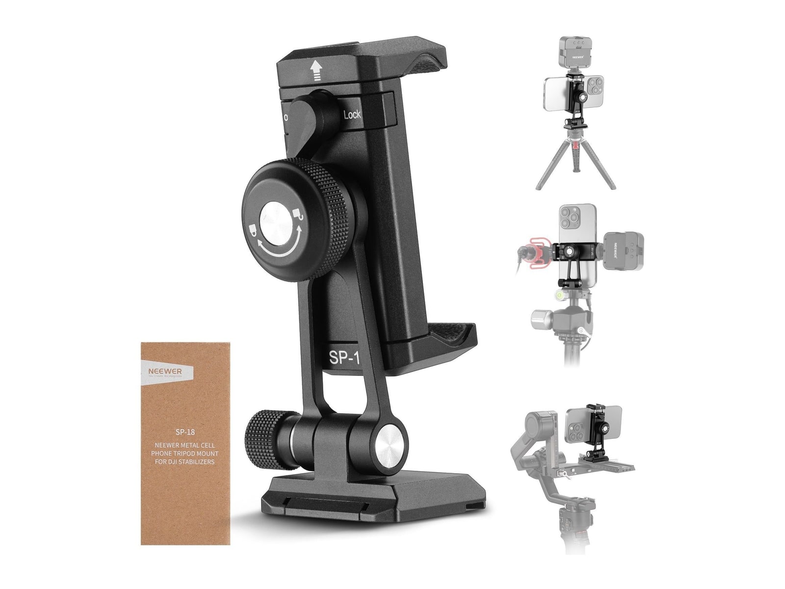 Neewer - SP-18 Phone Tripod Mount Adapter with Arca Type QR Base Camera Accessories