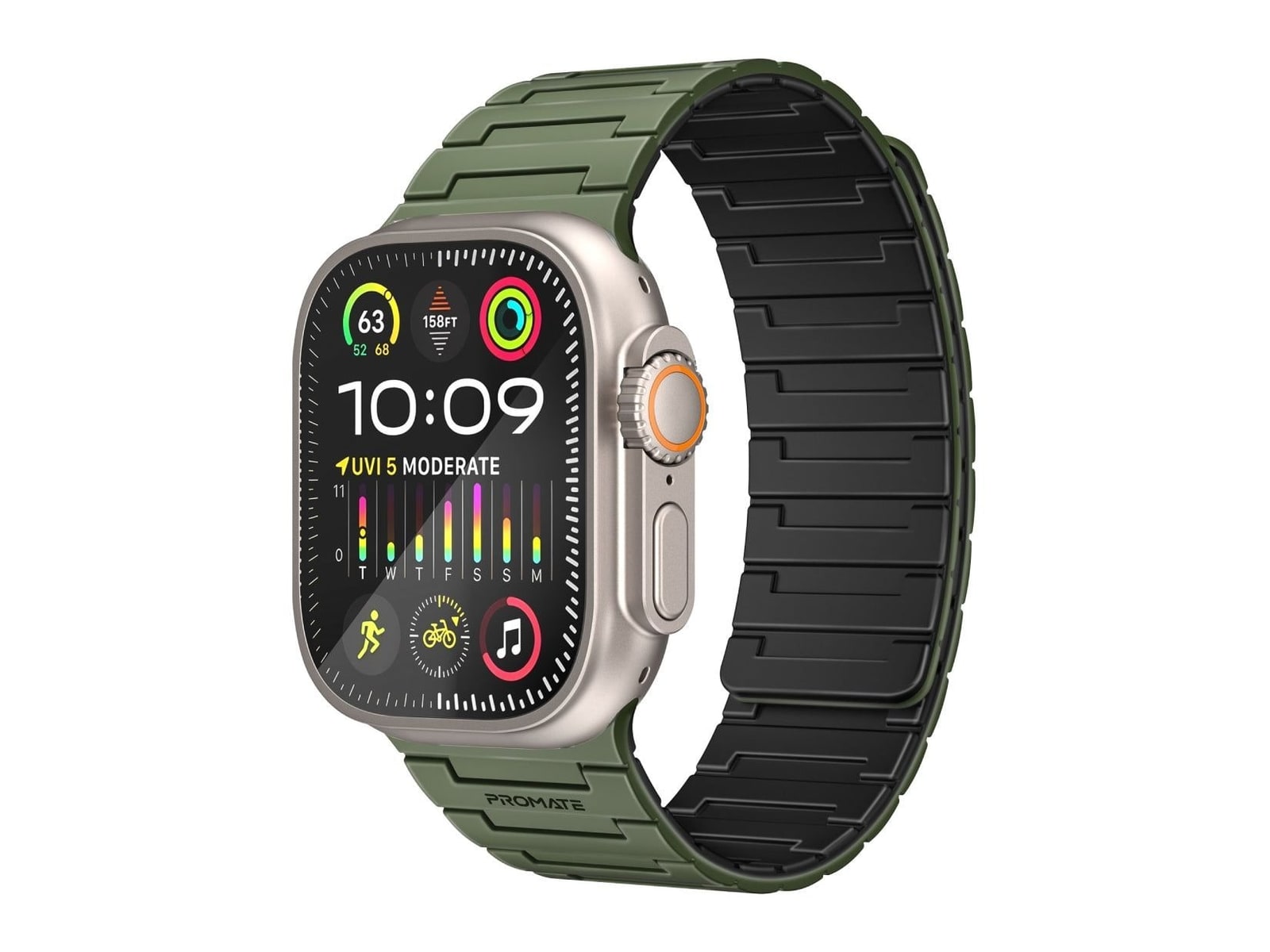 Promate - MagBand-MS Watch Bands - Midnight Green