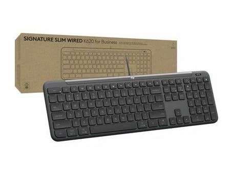 Logitech - Signature Slim Wired K620 for Business Keyboards - Gray
