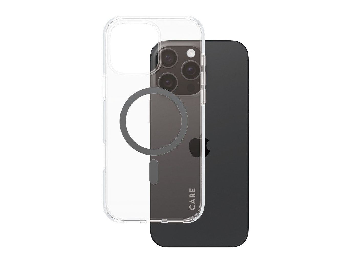 PanzerGlass - CARE Urban Combat Case Transparent w. Black MagSafe iPhone 16 Pro Max