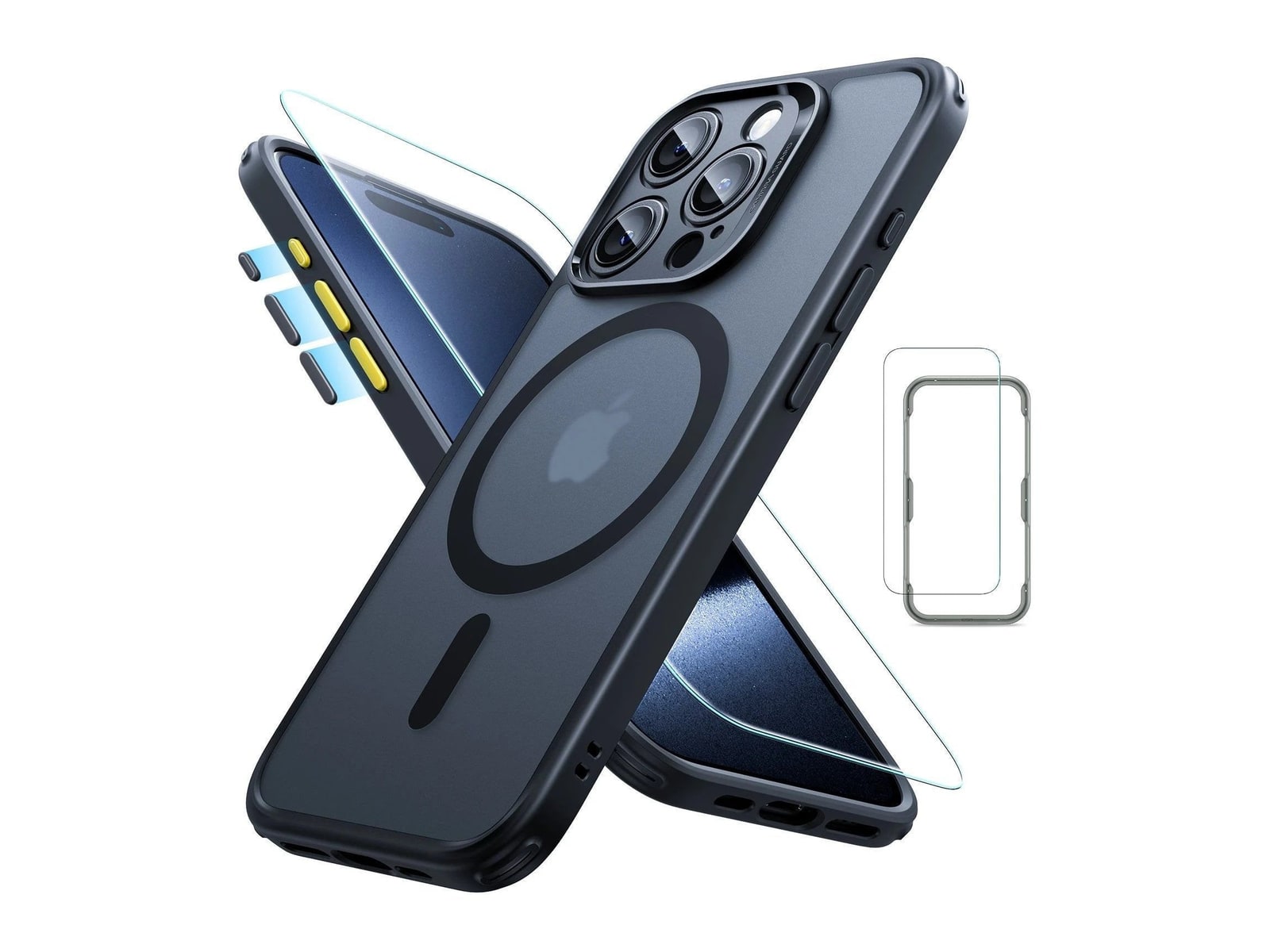 ESR - Classic Pro Case (HaloLock) Set - iPhone 15 Pro Max - Frosted Black
