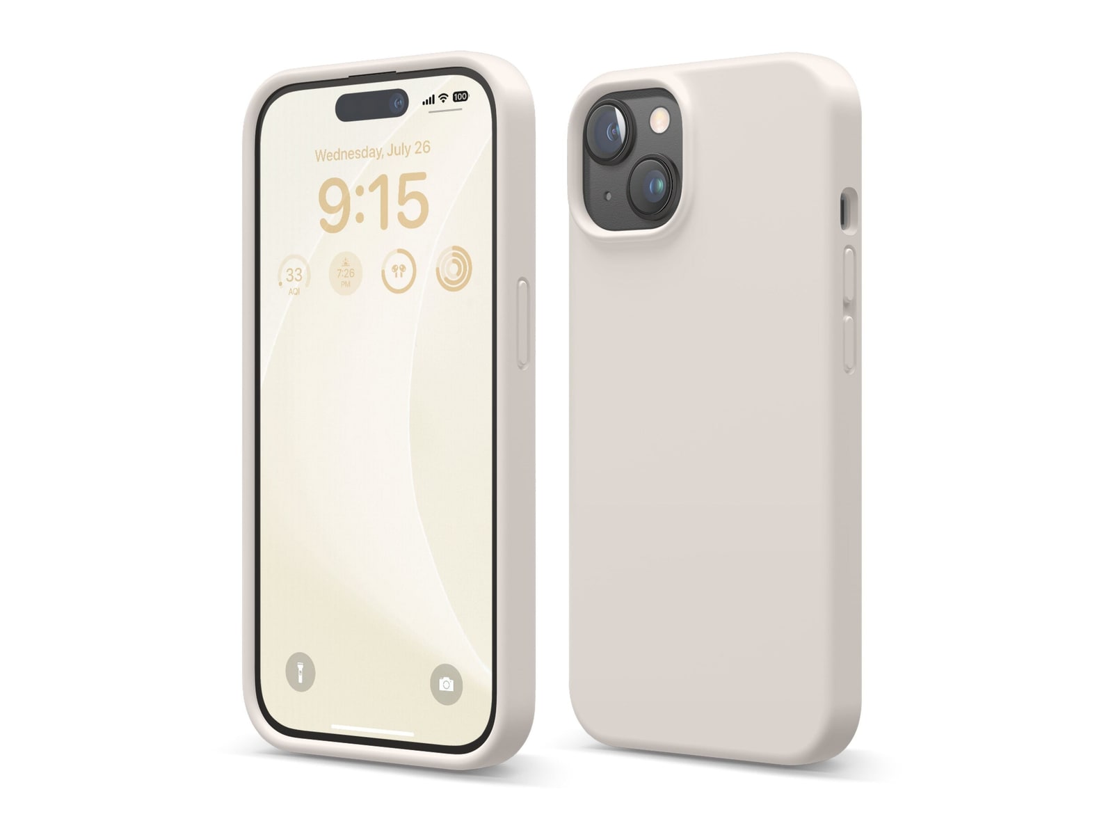 elago - Premium Silicone Case - iPhone 15 - Stone