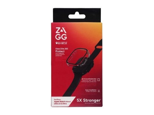 ZAGG - Glass Elite 360 Protective Cover - Apple Watch Ultra 2 and Ultra 49mm