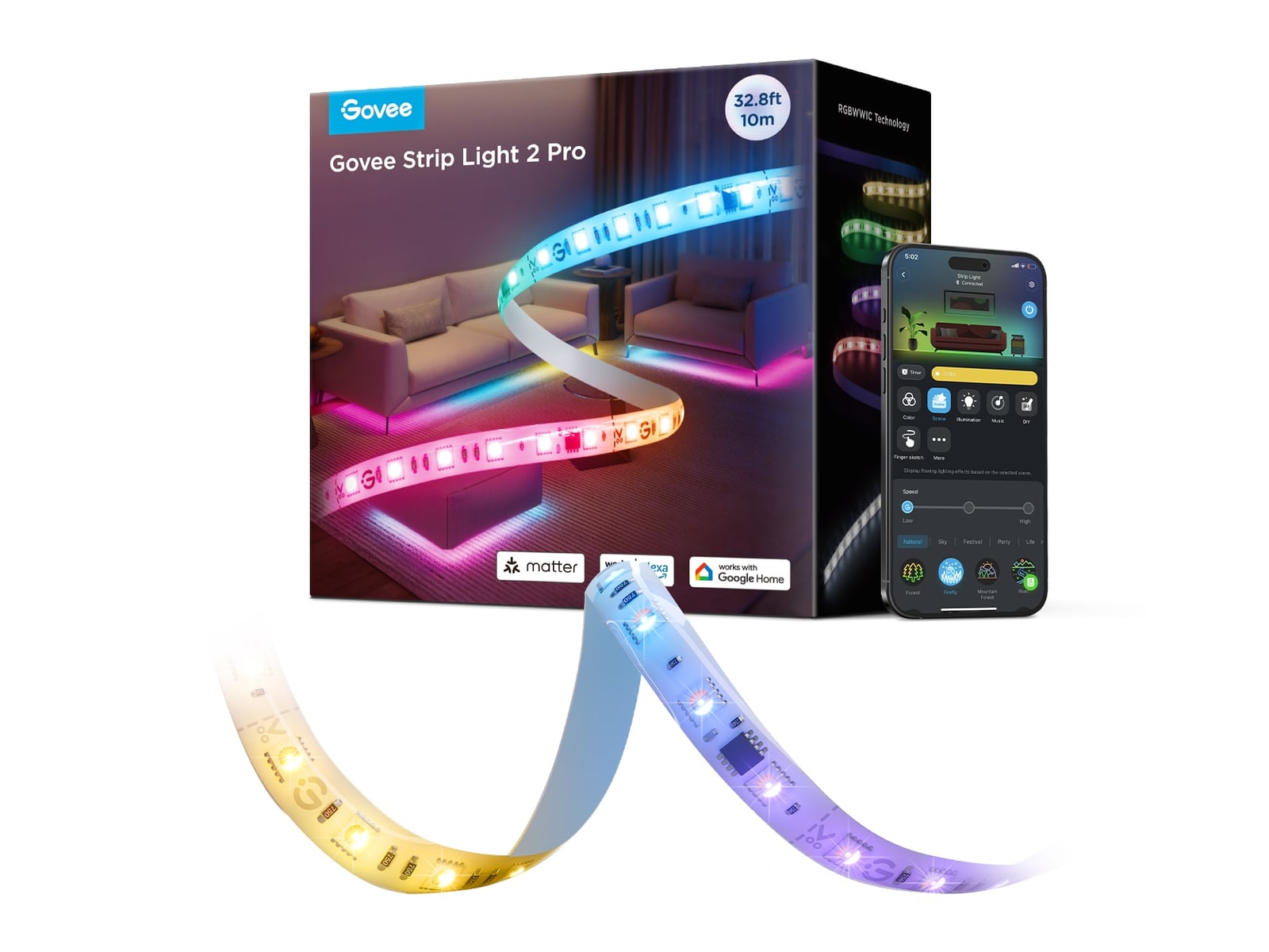 Govee - Strip Light 2 Pro 32.8ft Smart Lighting