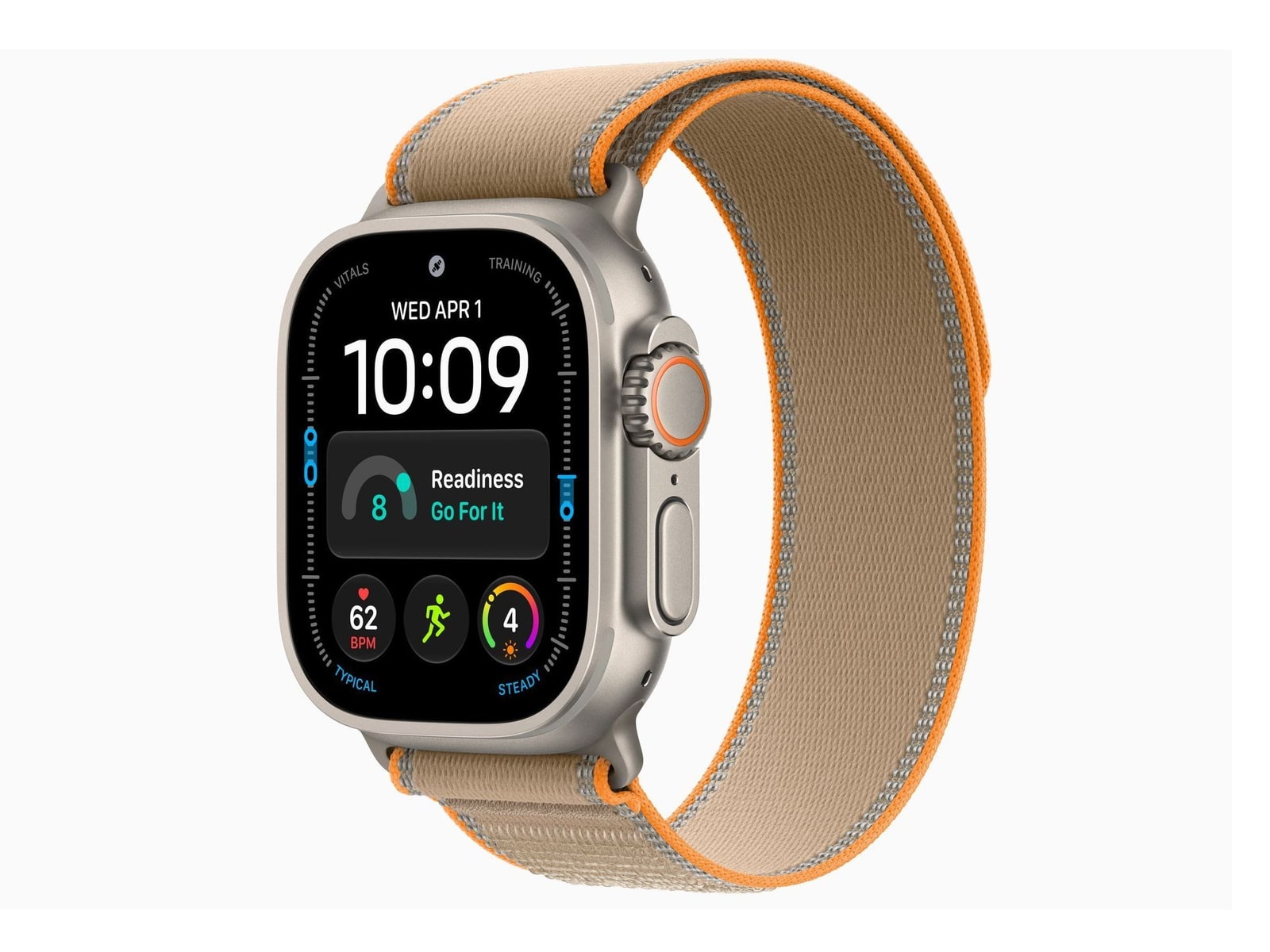 Apple Watch Ultra 4 GPS + Cellular 49mm Natural Titanium Case with Sand Trail Loop - M/L