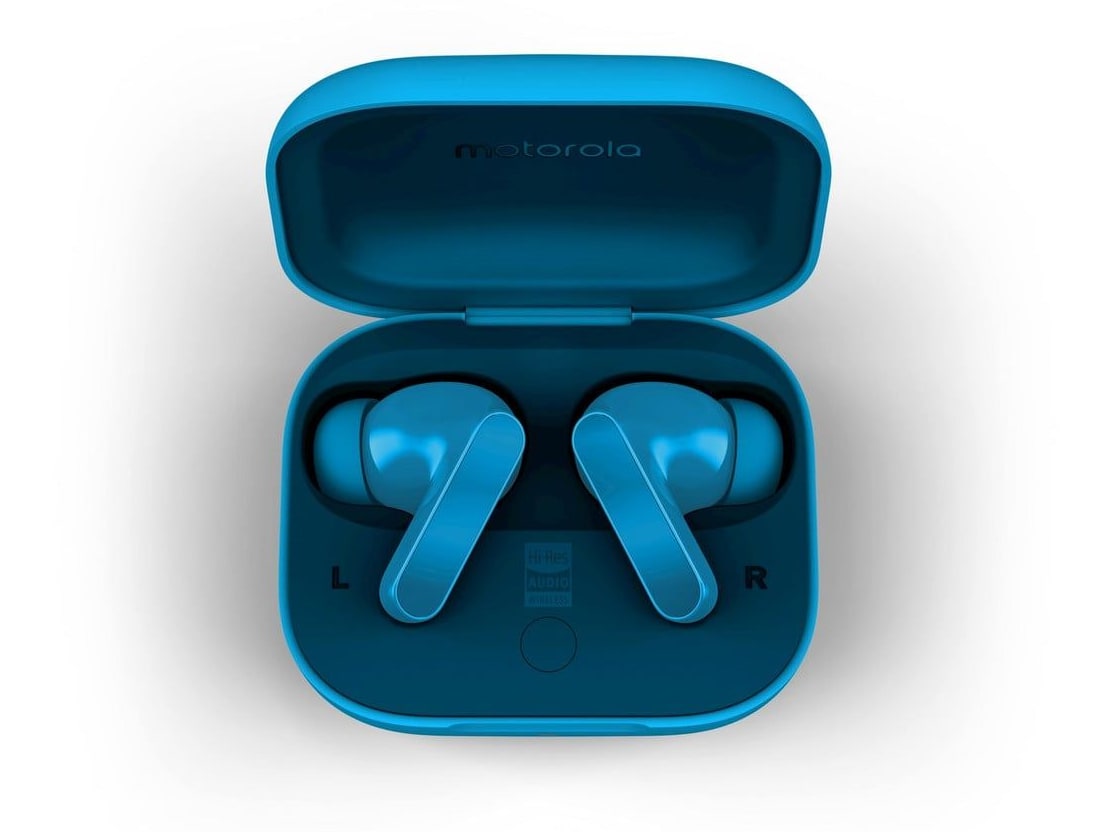 Motorola - Moto Buds Bass Bluetooth True Wireless Earbuds - PANTONE Blue Jewel