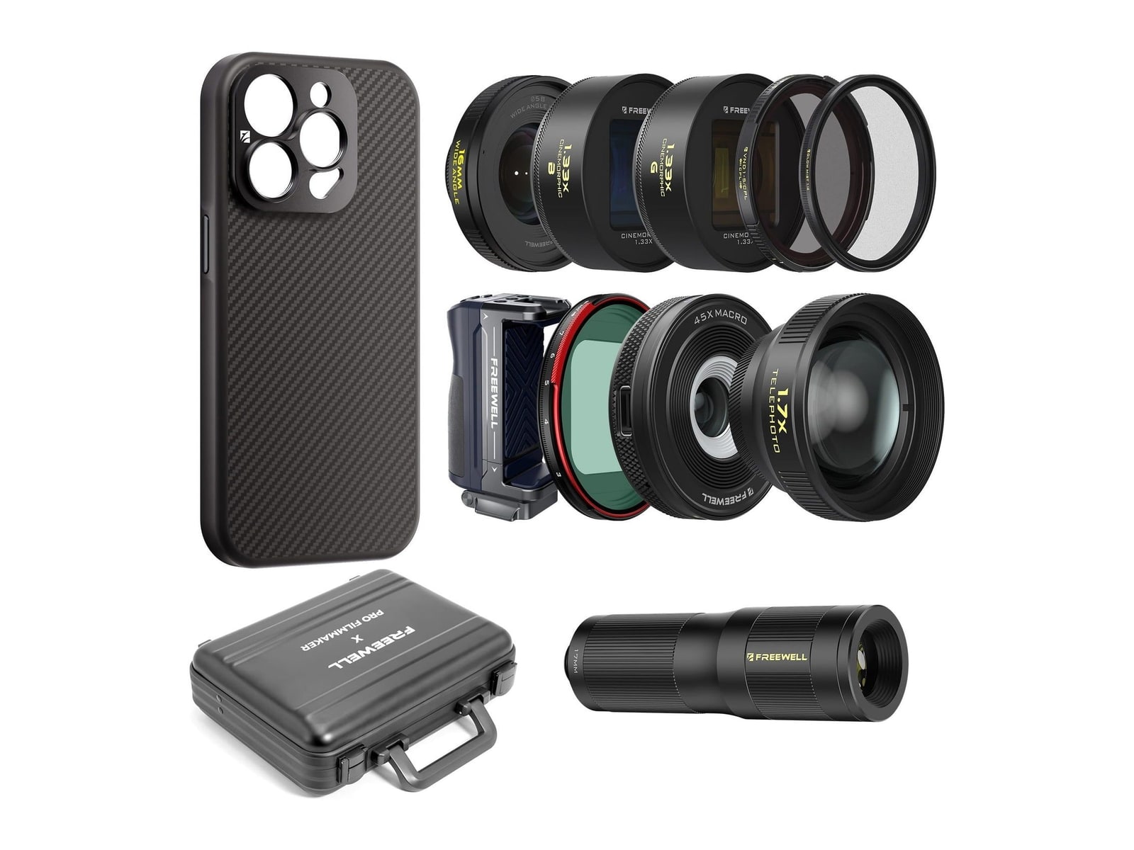 Freewell - iPhone Cinematographer Pro Kit iPhone 15 Pro / 1.33x Anamorphic Camera Accessories