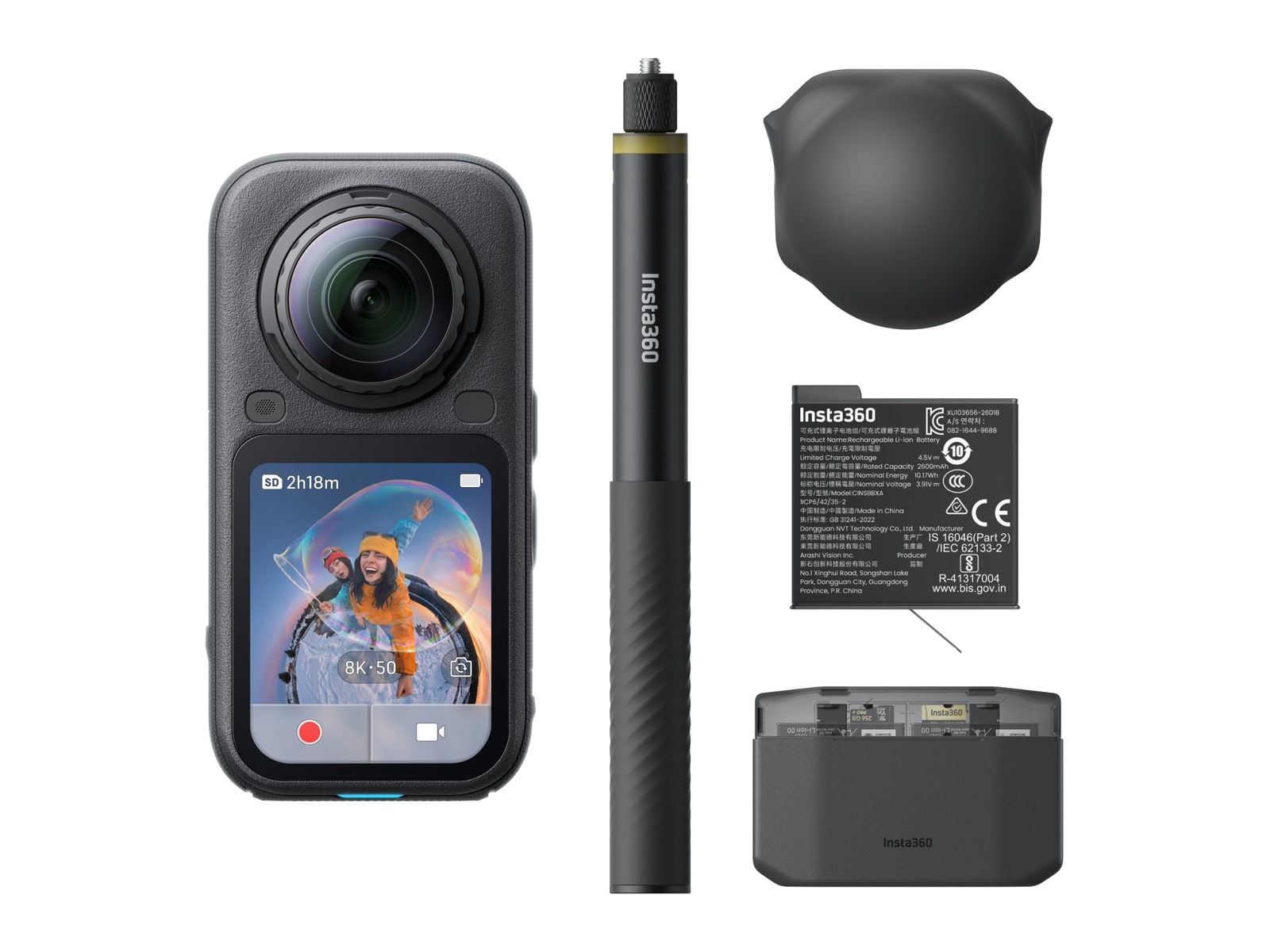 Insta360 - X6 8K Action Cameras Essentials Bundle - Black