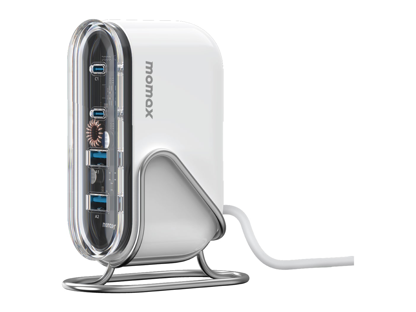 MOMAX - 1-Charge Flow 4-Port GaN Charger 80W White Wall Chargers