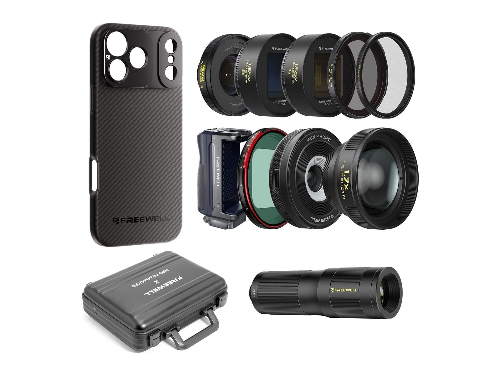 Freewell - iPhone Cinematographer Pro Kit iPhone 17 Pro / 1.55x Anamorphic Camera Accessories
