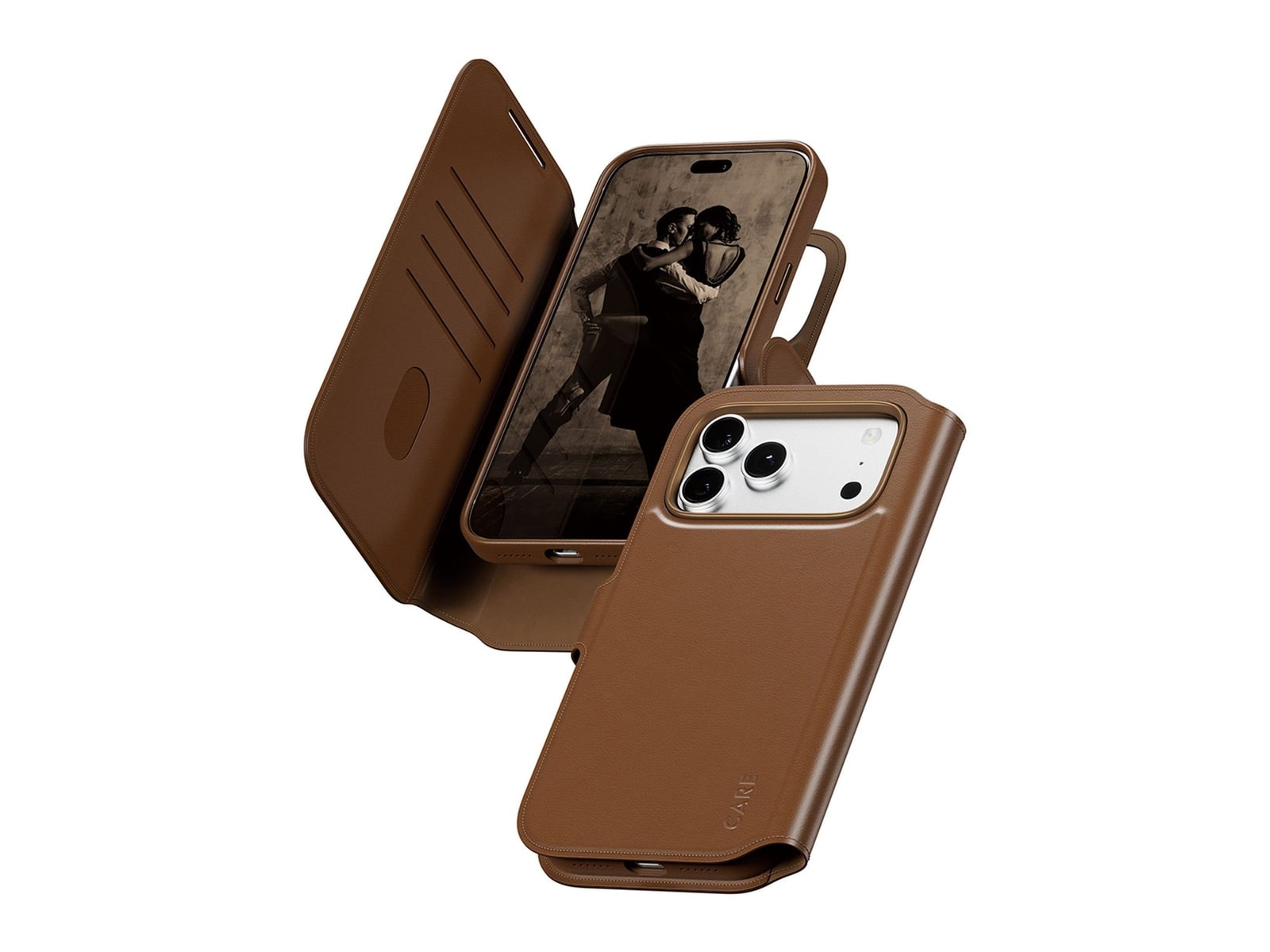 PanzerGlass - CARE Tango 2-in-1 Wallet Case Brown w. MagSafe iPhone 18 Pro Max