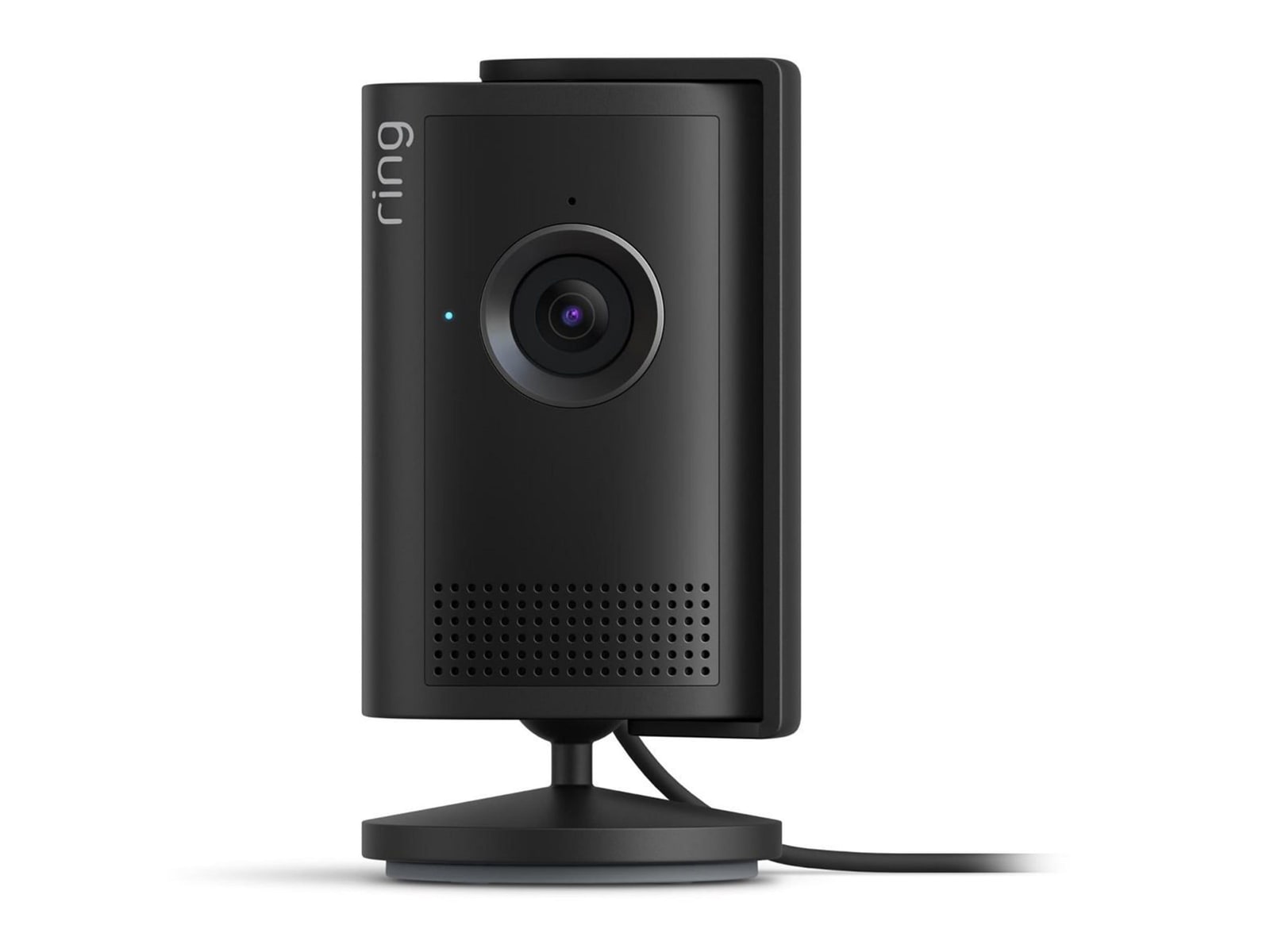 Ring - Indoor Cam Plus 2K Plug-in Security Camera Black Security Cameras