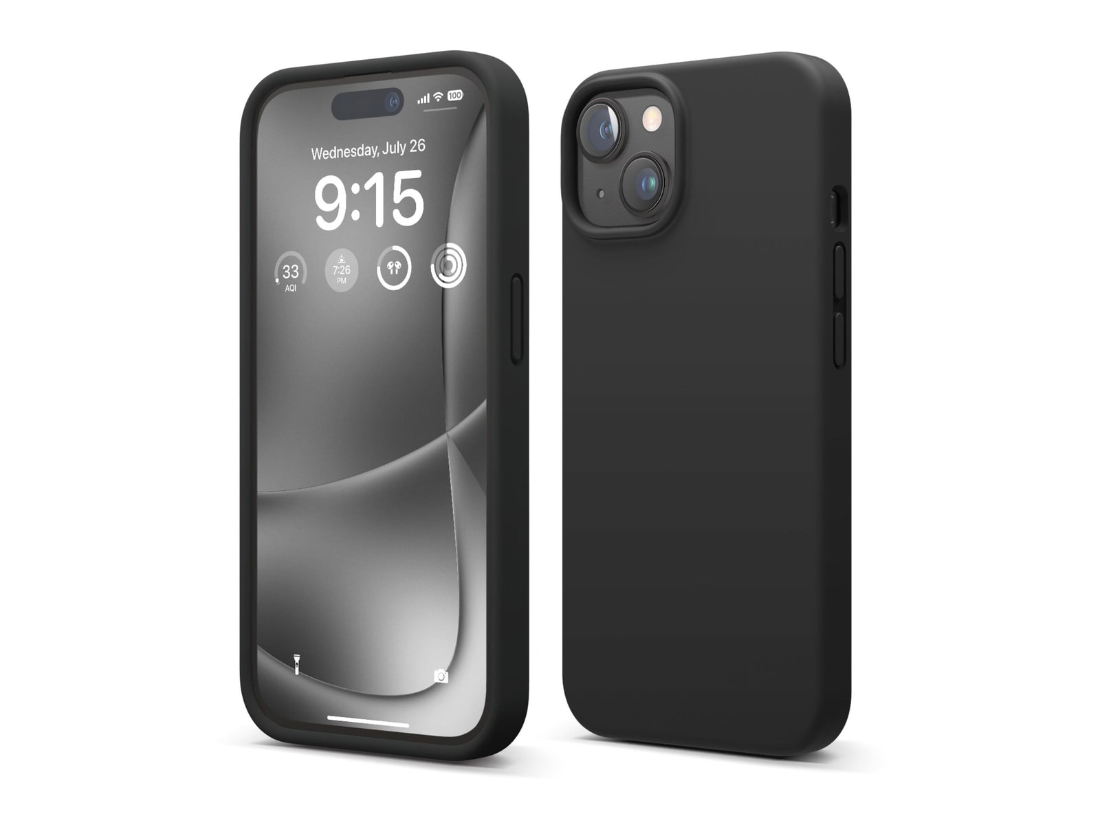 elago - Premium Silicone Case - iPhone 15 - Black