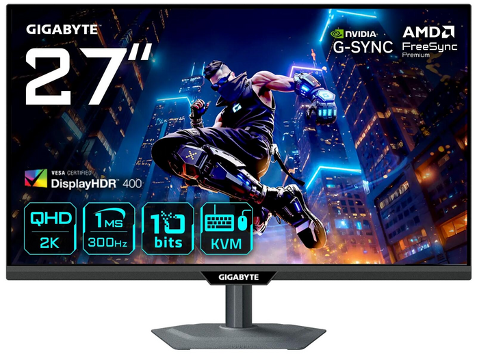 Gigabyte - 27" M27Q3 QHD 300Hz Gaming Monitors - Black