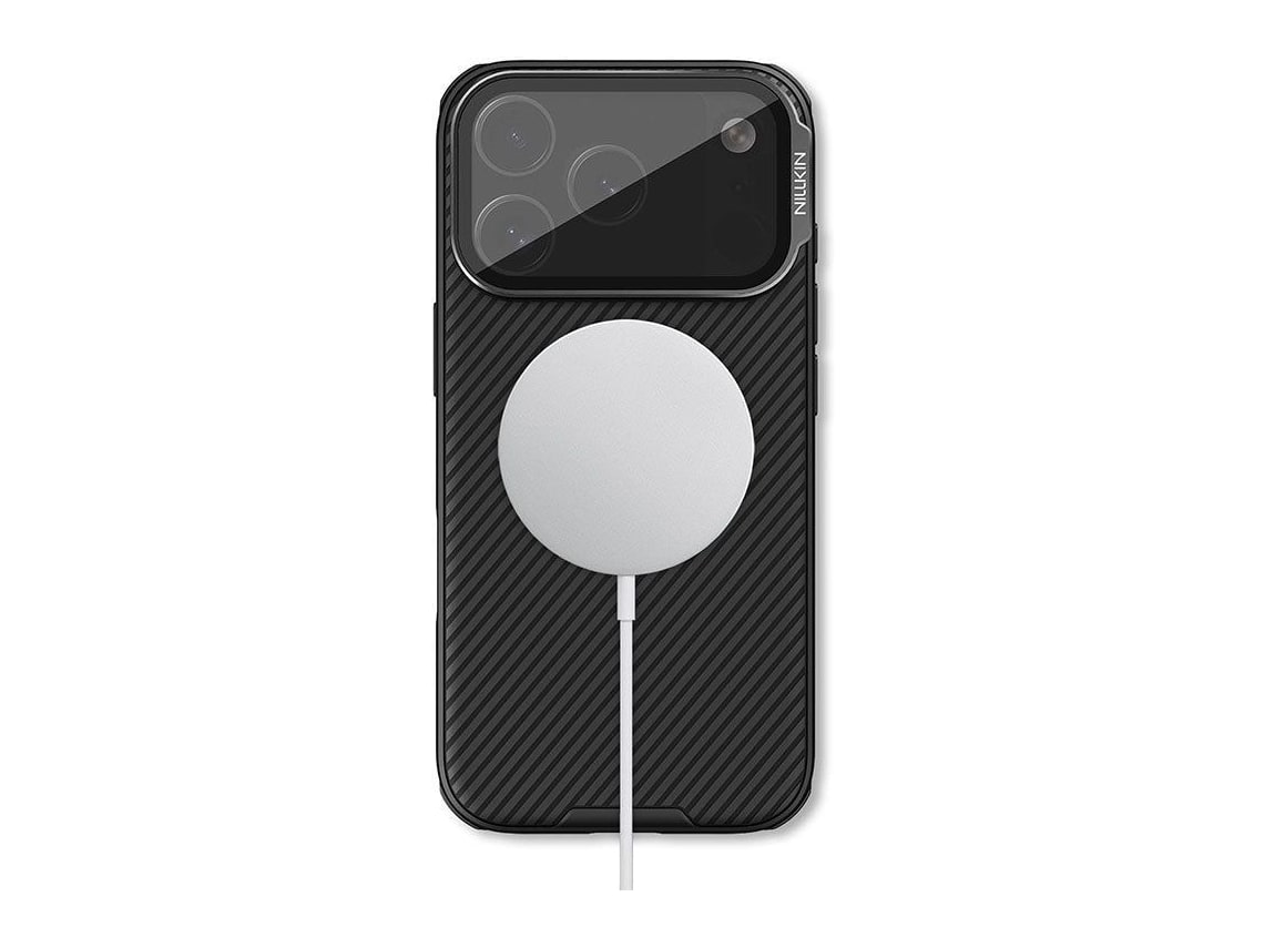 Nillkin - MagSafe Compatible CamShield CamProp Case with Tinted Clear Camera Cover - iPhone 17 Pro Max - Classical Black