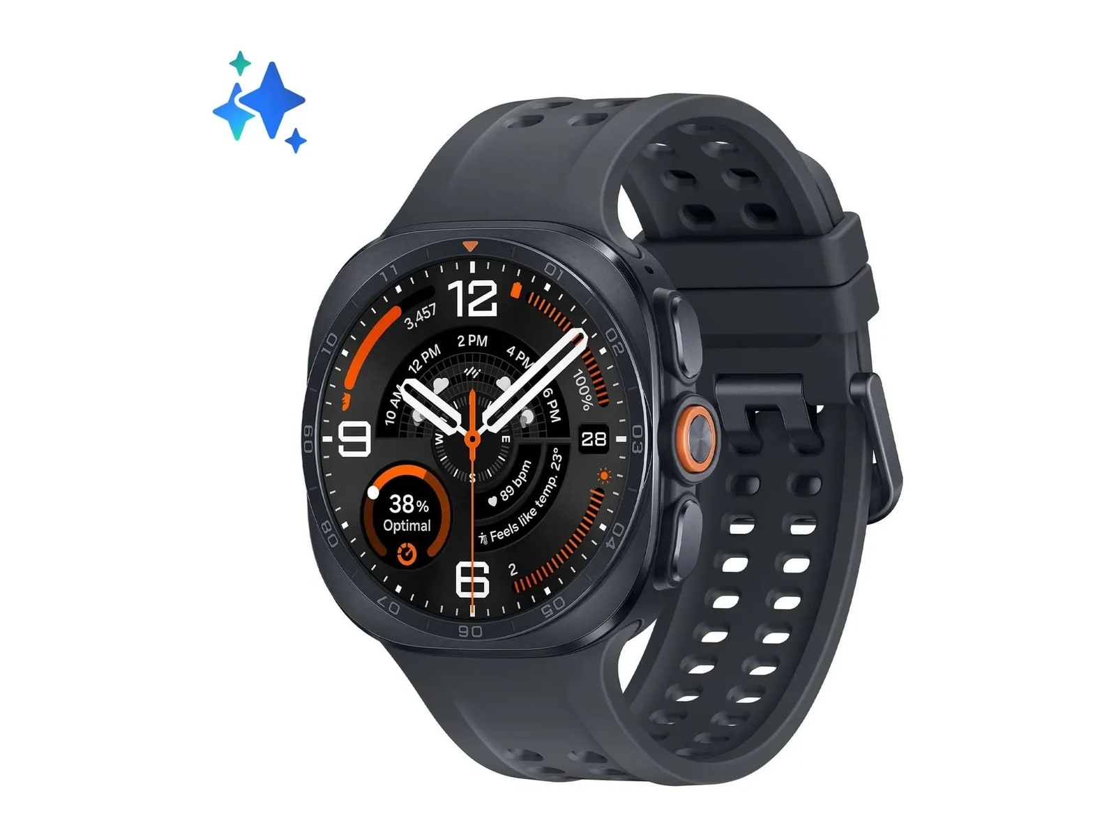 Samsung - Galaxy Watch Ultra2 47mm LTE Smart Watches - Titanium Gray