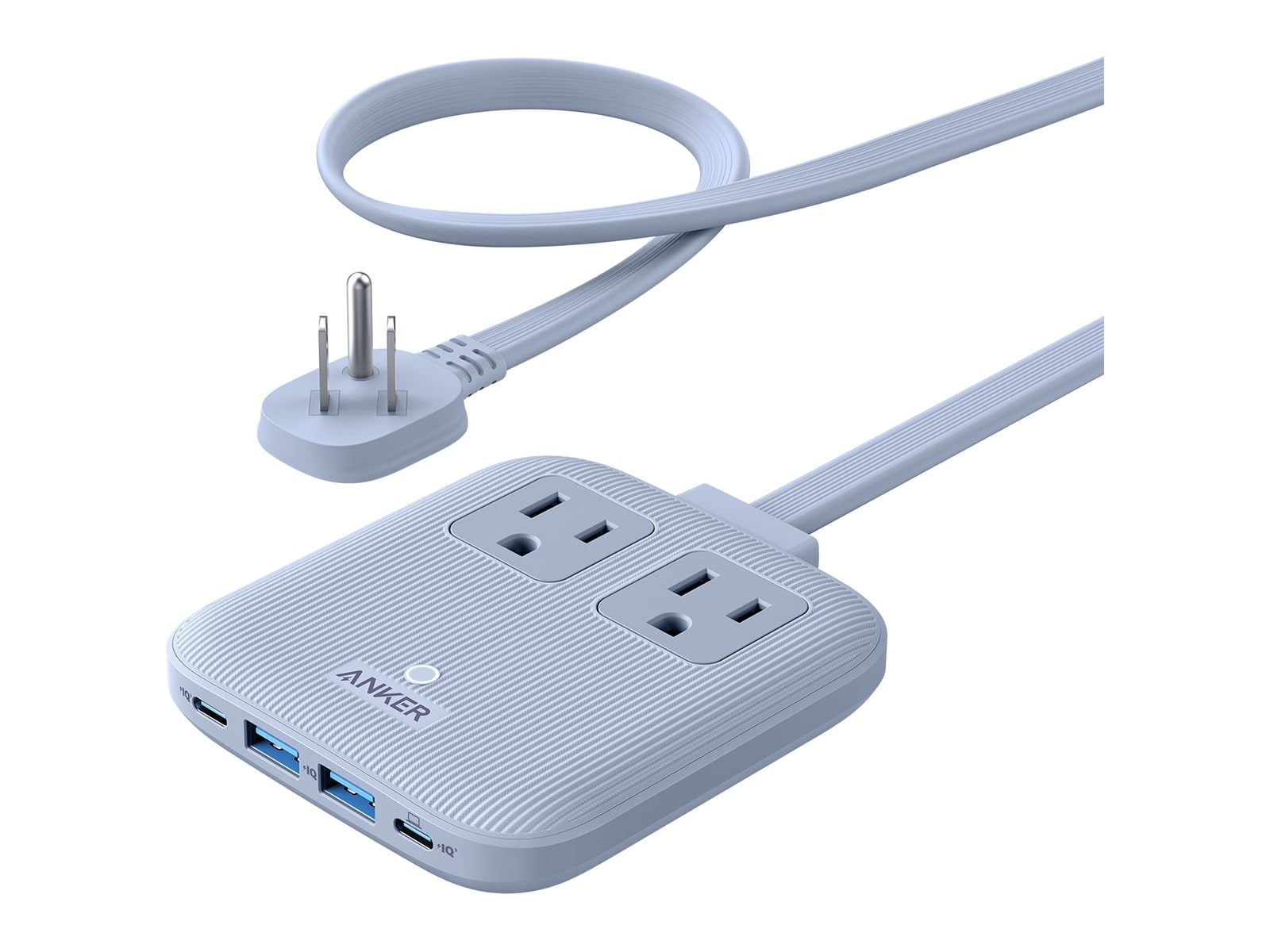 Anker - Nano Charging Station (6-in-1, 67W) Ice Lake Blue Wall Chargers