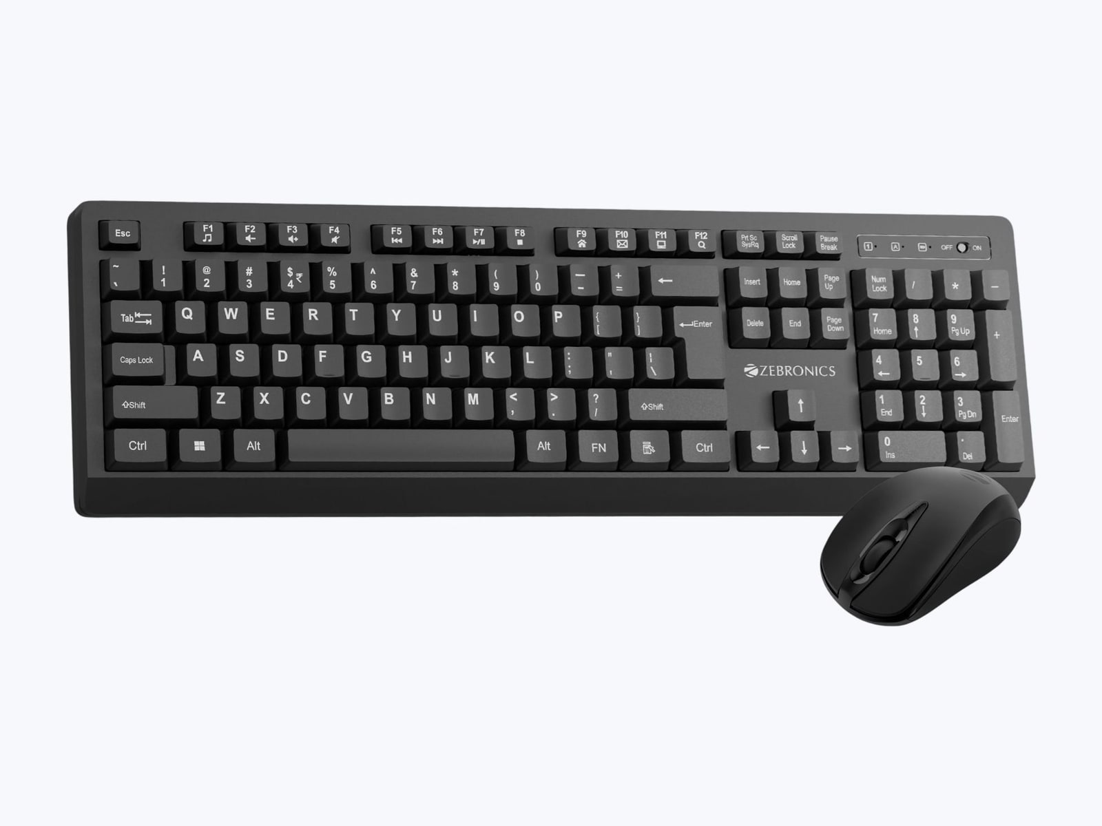 Zebronics - Zeb Companion 116 Combo Wireless Keyboards - Black