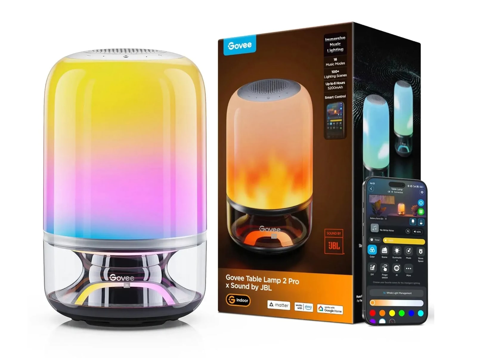 Govee - Table Lamp 2 Pro Smart Lighting - Multicolor