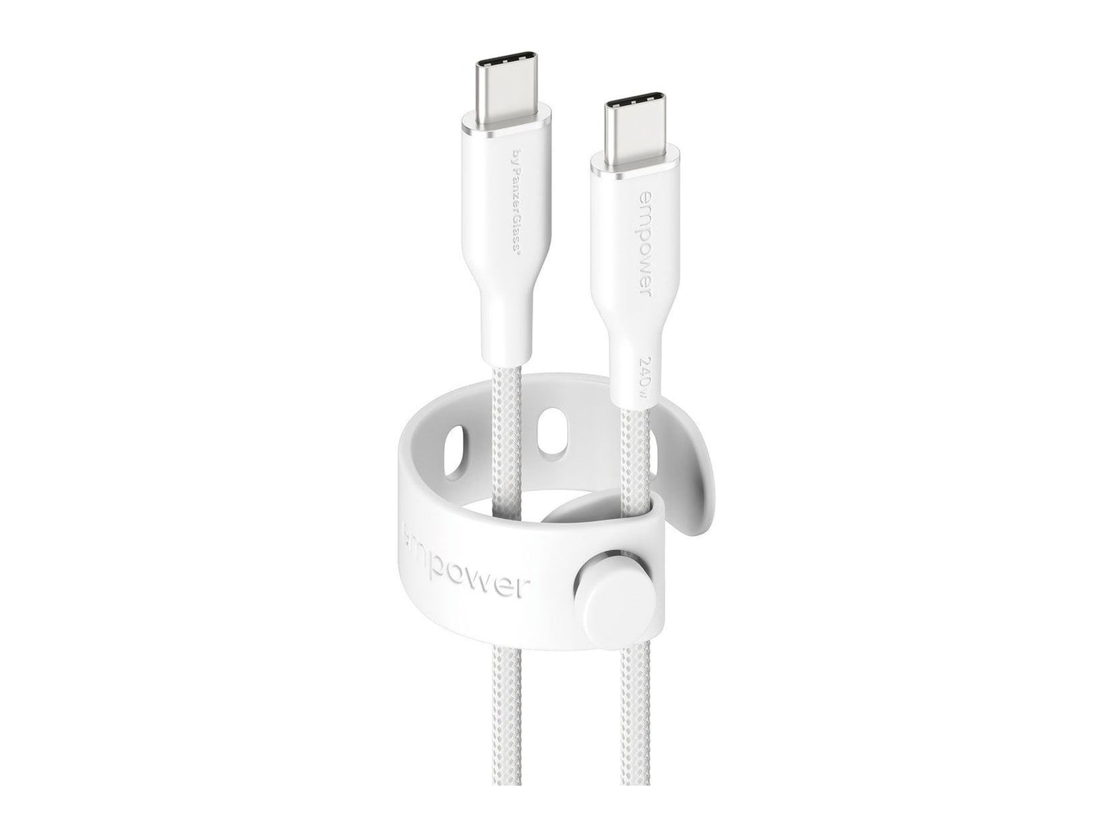 PanzerGlass - empower Racing 240W USB-C to USB-C Cable 1.2M Silver White USB-C Cables