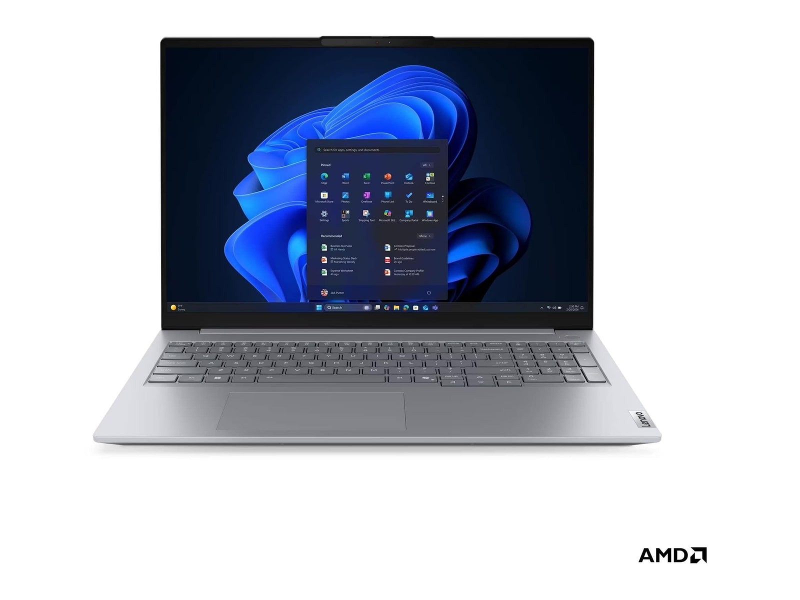 Lenovo - ThinkBook 16 G9 AI PC 21UT007QUS 16" - AMD Ryzen 7 250 chip - 16GB Memory - 512GB SSD - Arctic Grey