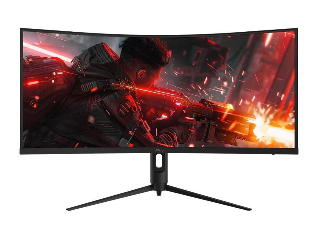 Pixio - 34" PXC348C Neo UWQHD 180Hz Ultrawide Monitors - Black