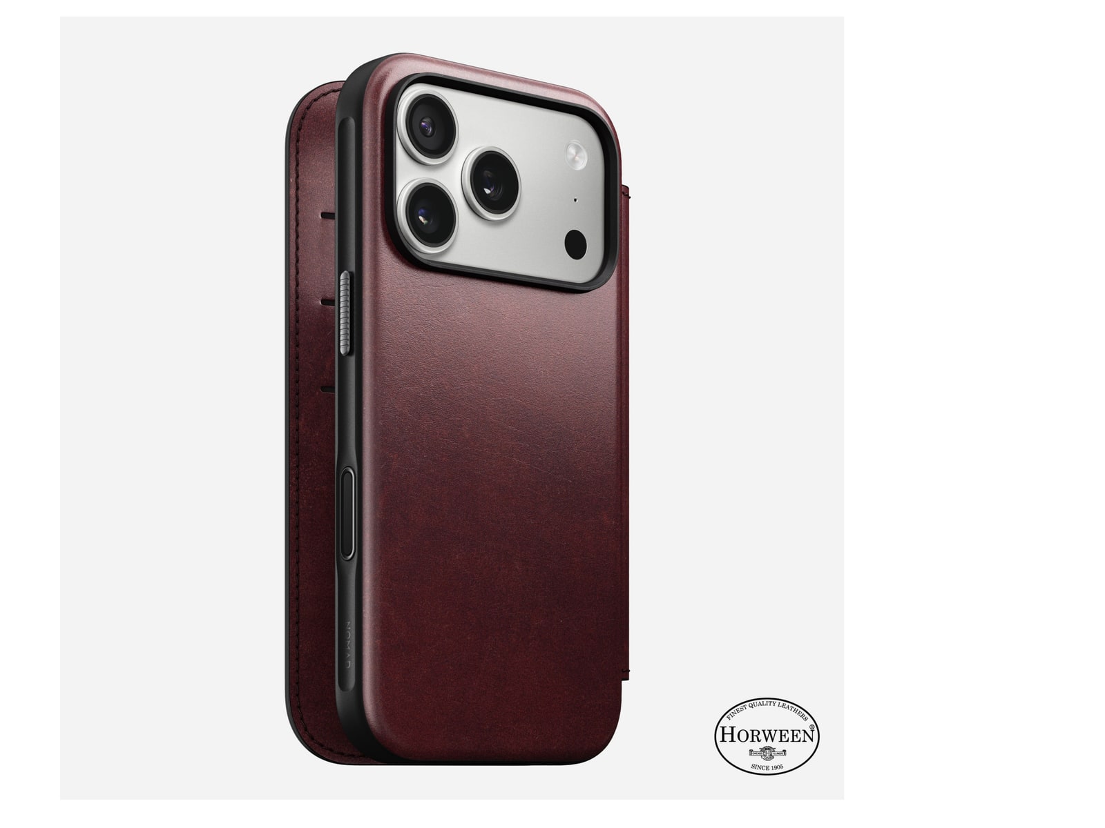 Nomad - Modern Leather Folio - iPhone 17 Pro - Burgundy