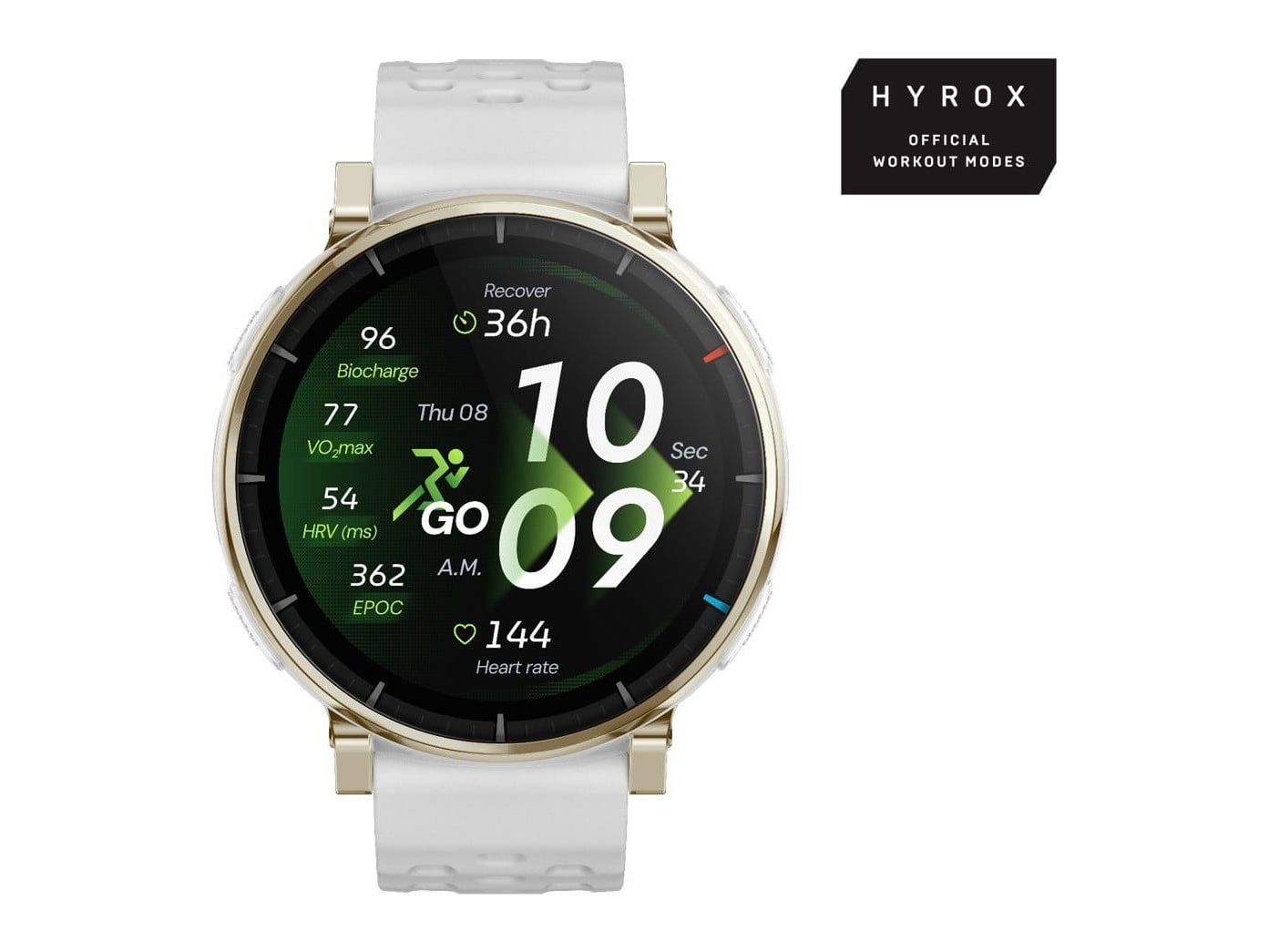 Amazfit - Active 3 Premium Smart Watches - Aero White