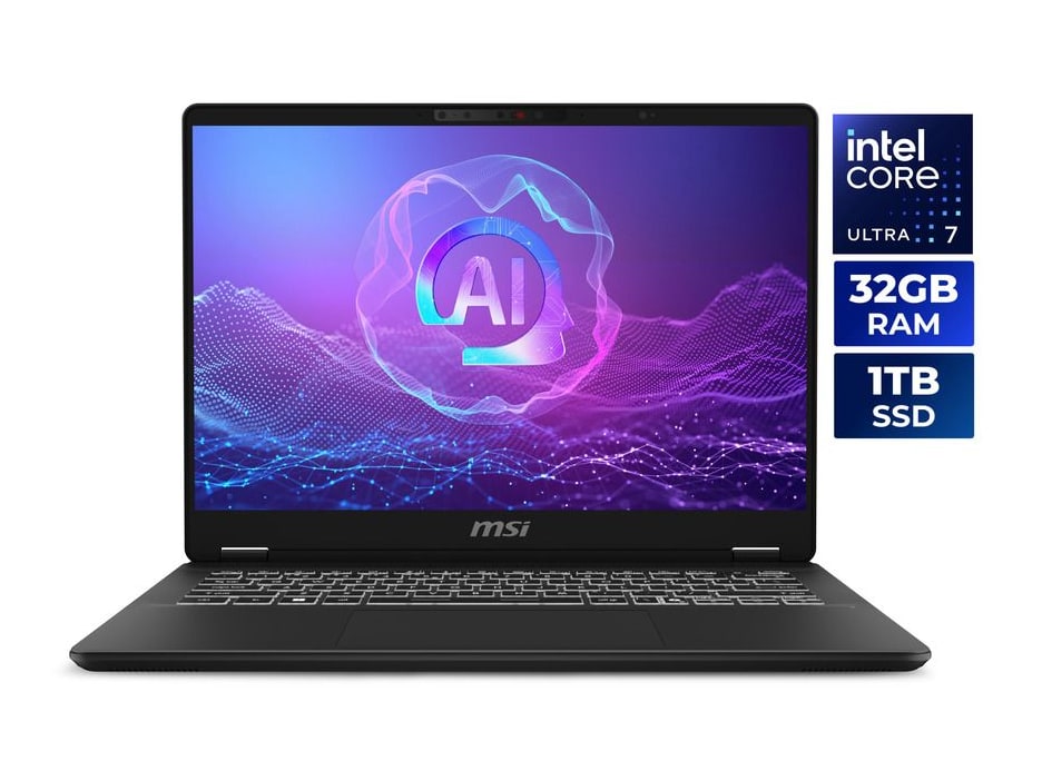 MSI - Prestige 14 AI+ Evo 14" - Intel Core Ultra 7 258V chip - 32GB Memory - 1TB SSD - Stellar Gray