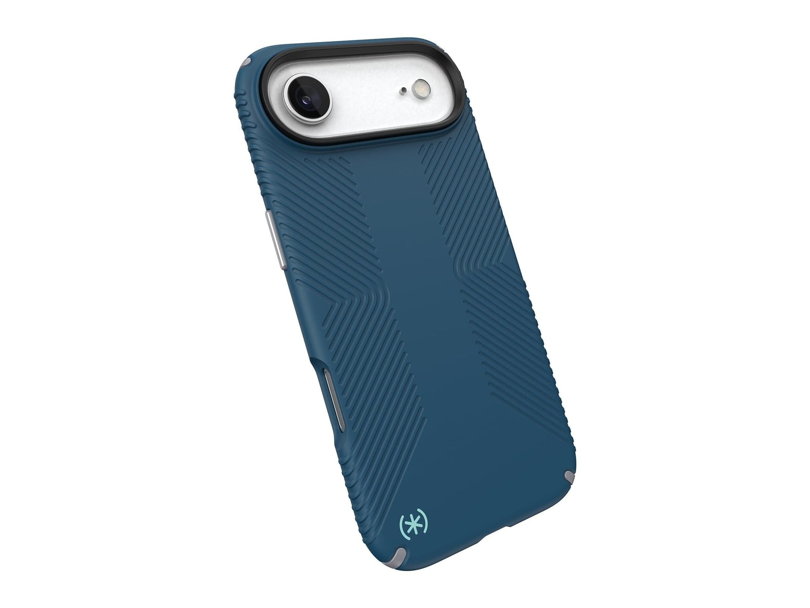 Speck - Presidio2 Grip MagSafe - iPhone Air - Deep Sea/Silver Metallic