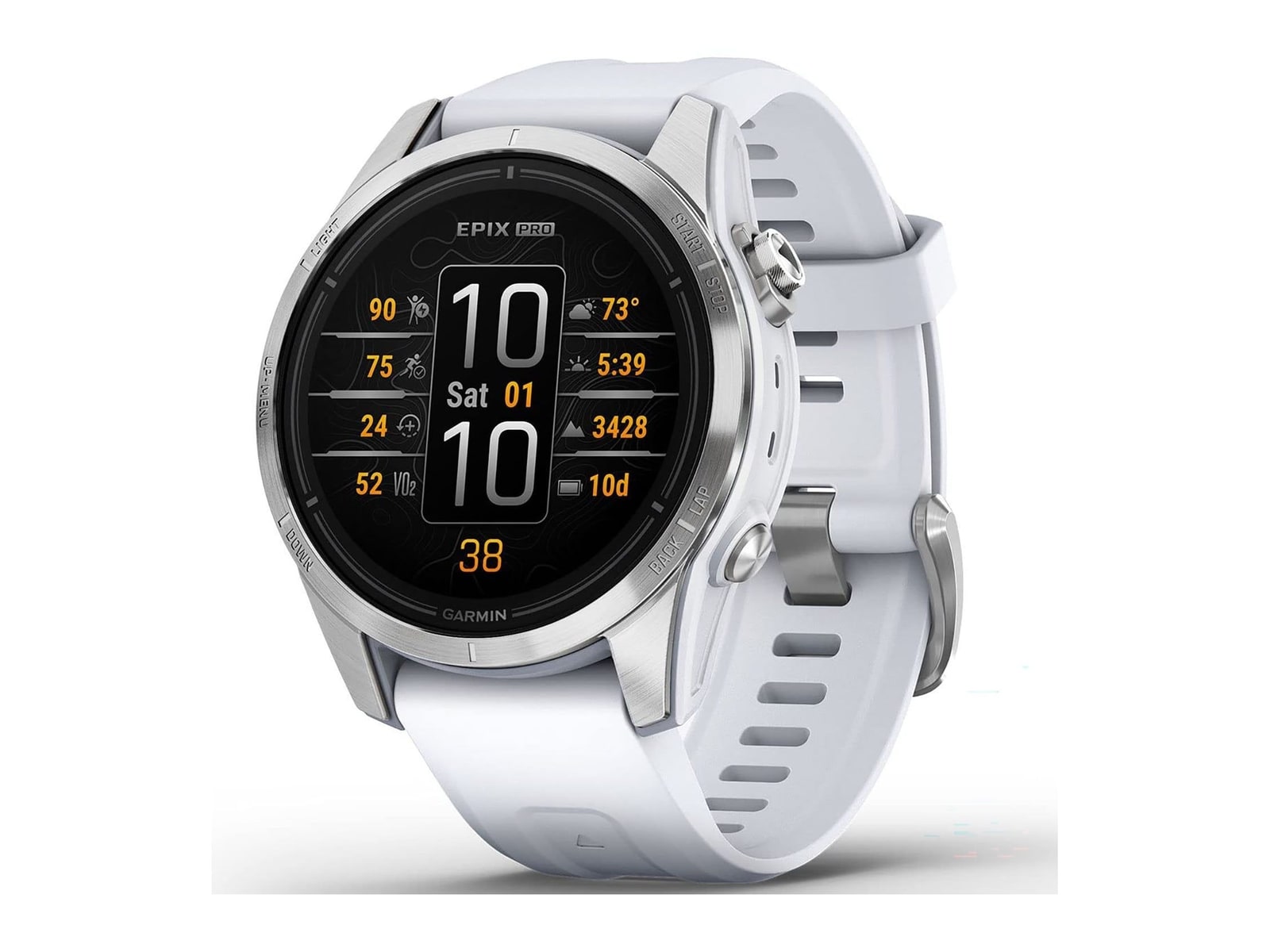 Garmin - Epix Pro (Gen 2) 42mm, Glass, Stainless Steel, Whitestone Smart Watches