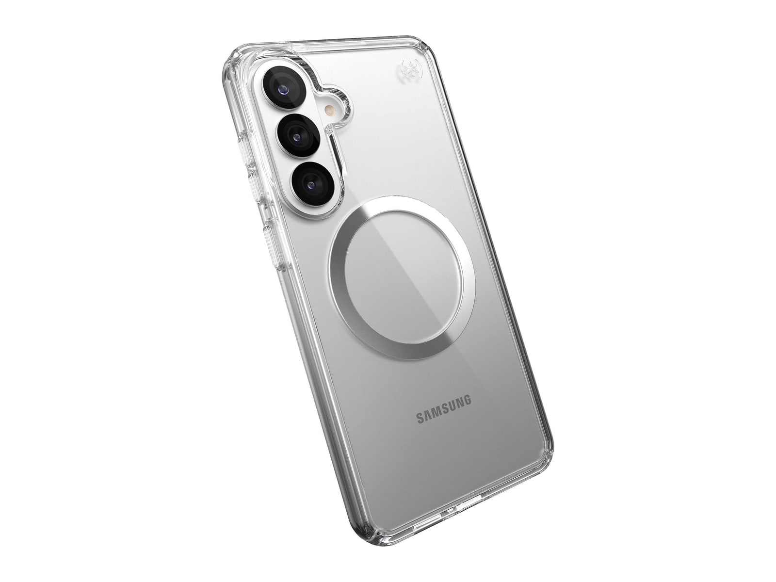 Speck - Presidio Perfect-Clear Magnet - Galaxy S26+ - Clear/Silver