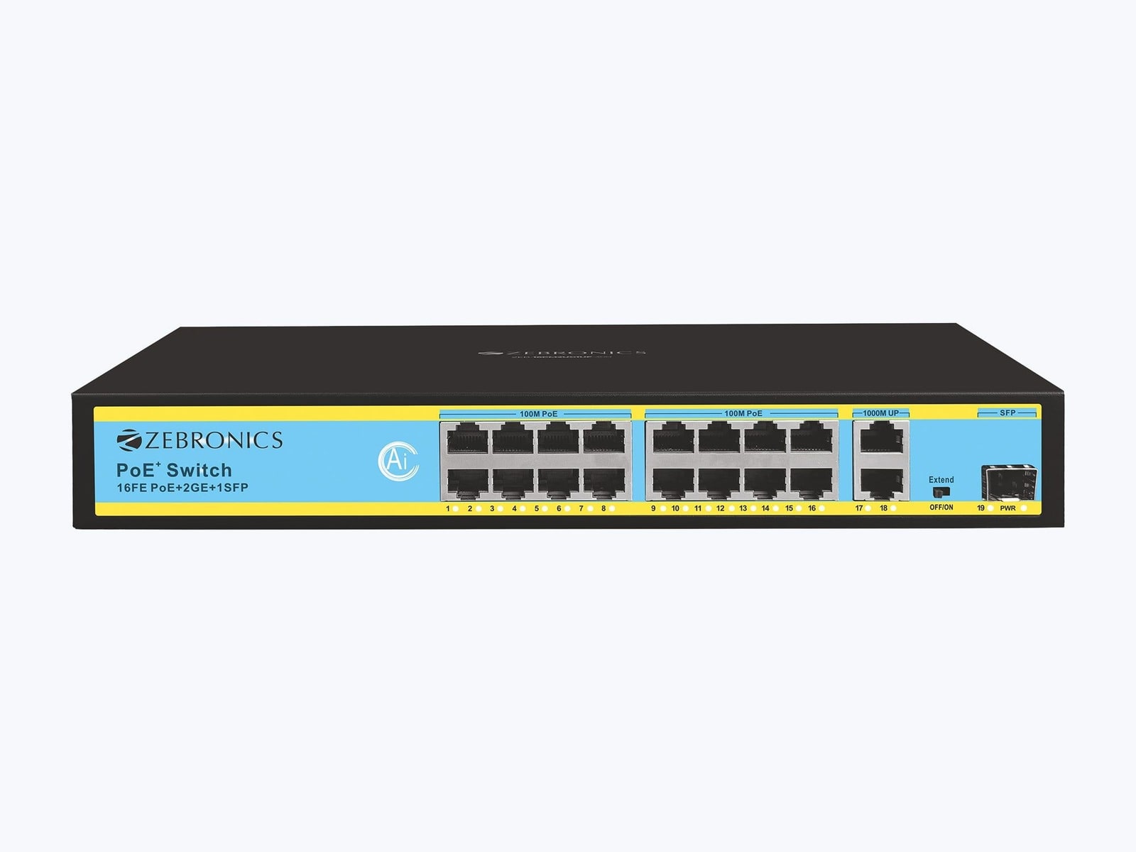 Zebronics - Zeb 16PM2UG1UF 300 - 16 Port POE Switch PoE Switches