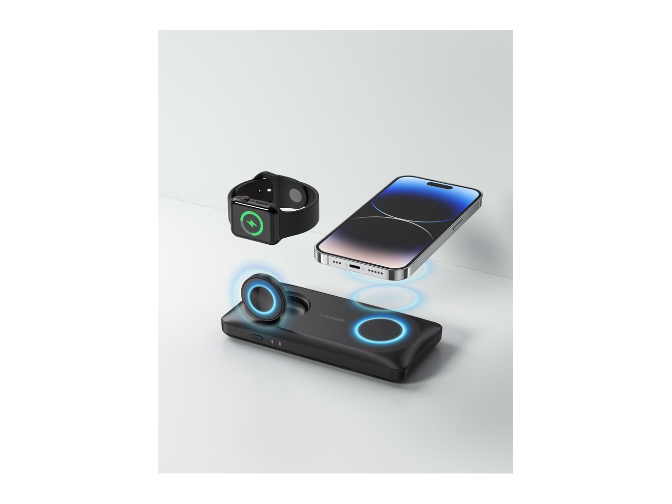 Veger - MagMulti W1156 10000 mAh 22.5W Black Power Banks