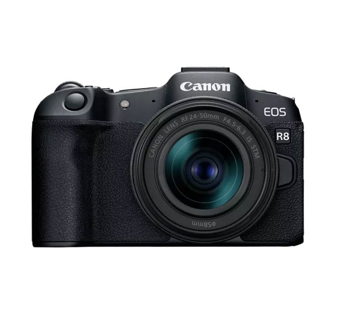 Canon - EOS R8 24.2 MP Mirrorless Cameras RF24-50mm Lens Kit - Black