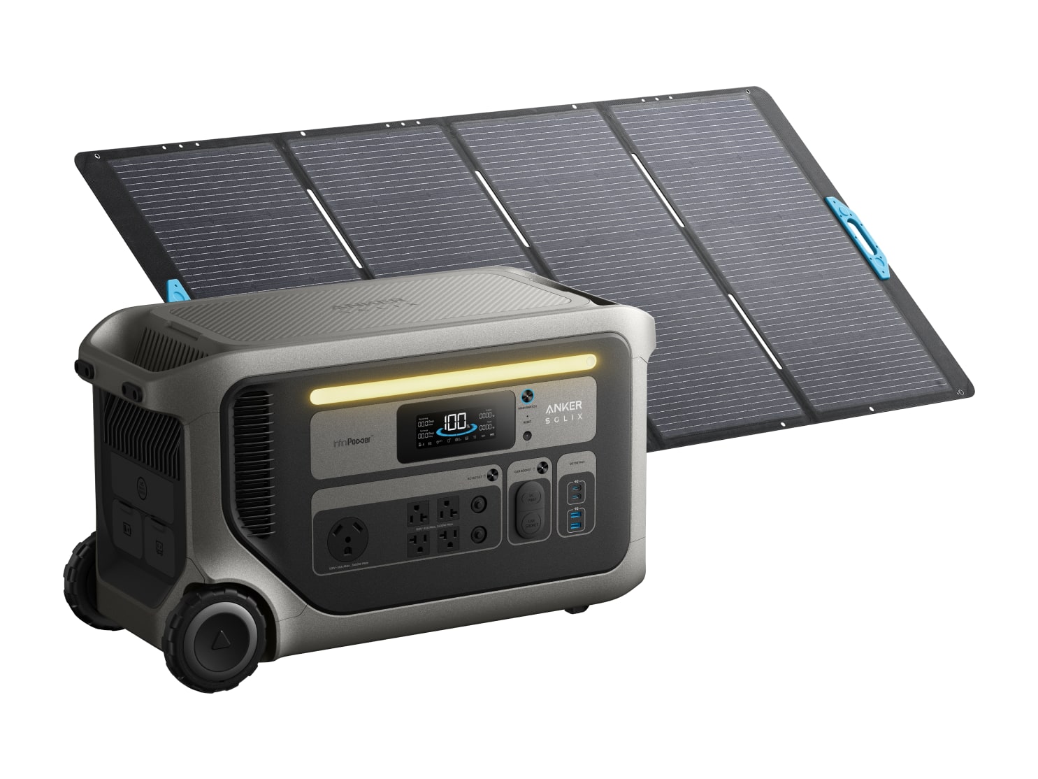 Anker - SOLIX F3000 with 400W Portable Solar Panel 3072Wh Portable Power Stations