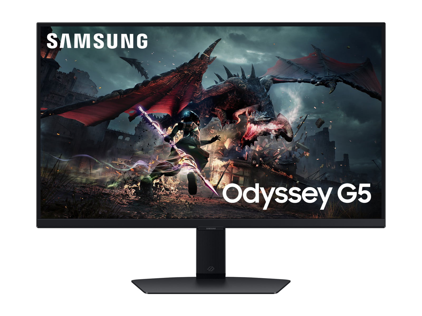 Samsung - 27" Odyssey G5 G50D WQHD 180Hz Gaming Monitors - Black