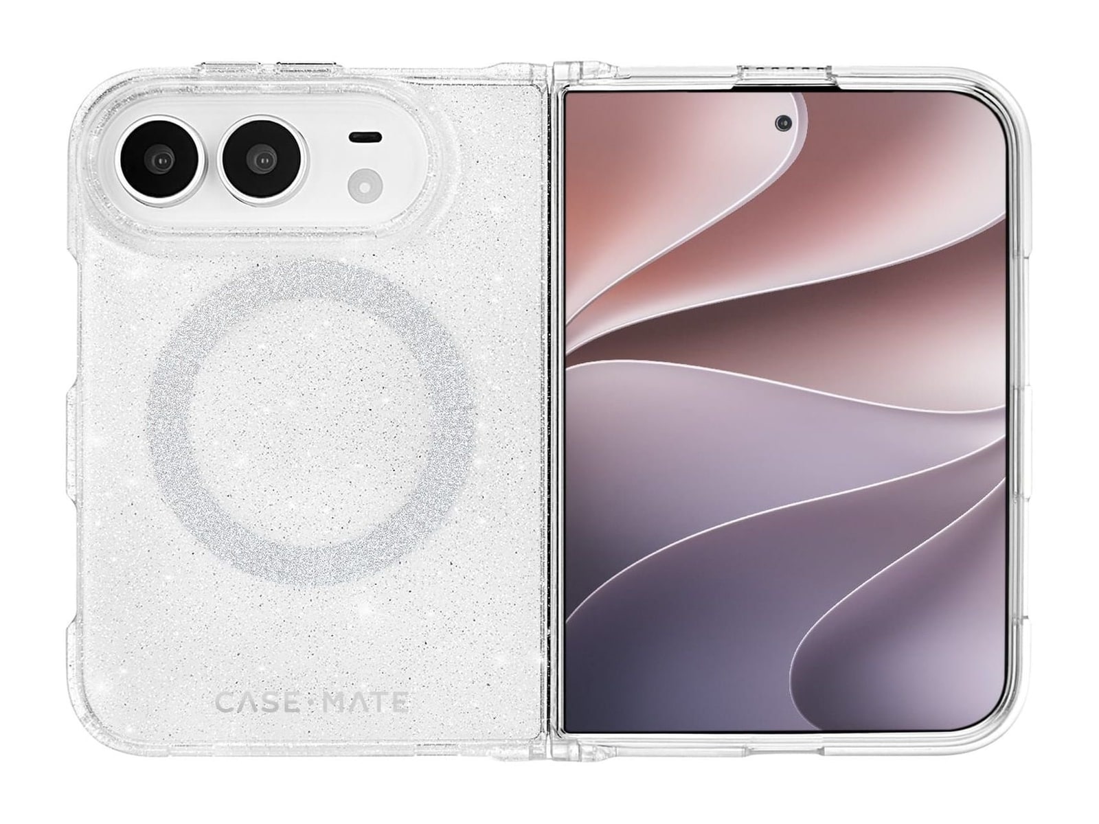 Case-Mate - iPhone Duo Phone Case - Sheer Twinkle Silver