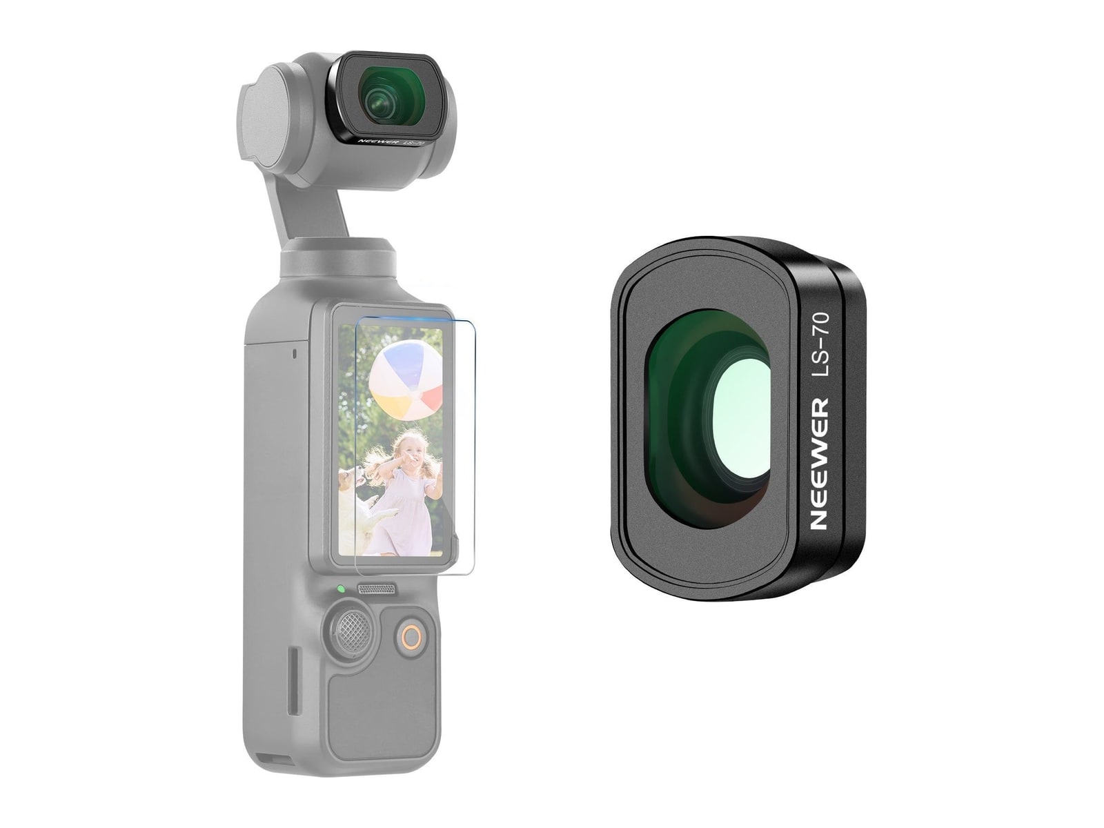 Neewer - LS-70 112 FOV Lens for DJI Osmo Pocket 3 / Pocket 4 & Xtra Muse Camera Accessories