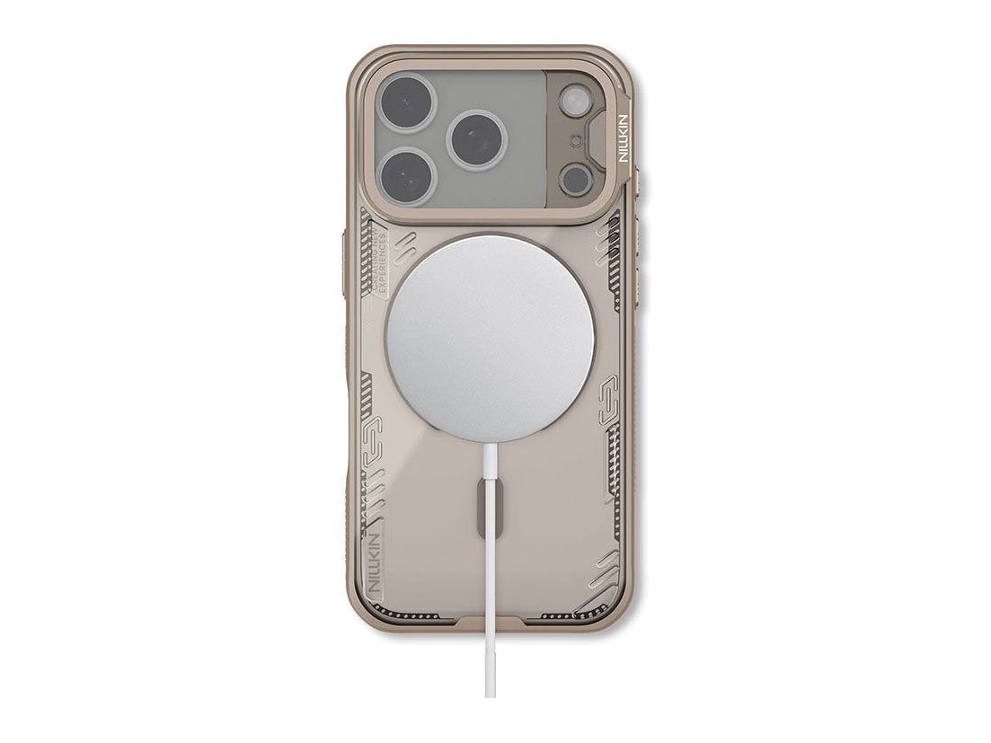Nillkin - MagSafe Compatible Iceblade CamProp Case with Transparent Camera Cover - iPhone 17 Pro - Dune Brown