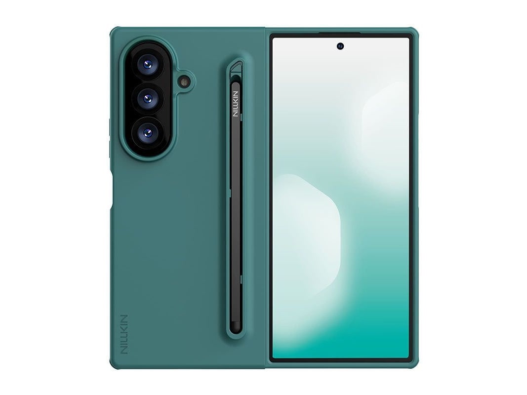 Nillkin - Flex Pure Fold Case with Stylus Pen - Galaxy Z Fold 8 Ultra - Foggy Green