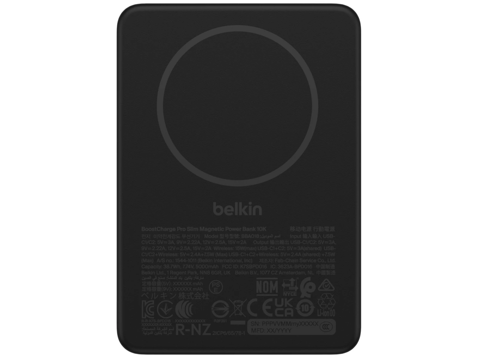 Belkin - BoostCharge Slim Magnetic Power Bank 10K with Qi2 Black Power Banks